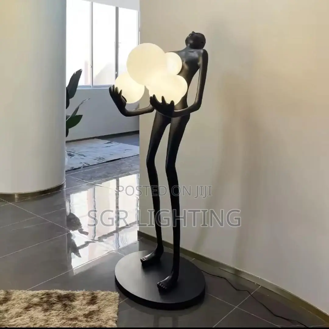Nordic Humanoid Floor Lamp Sculpture Design Exhibition Hall Decoration