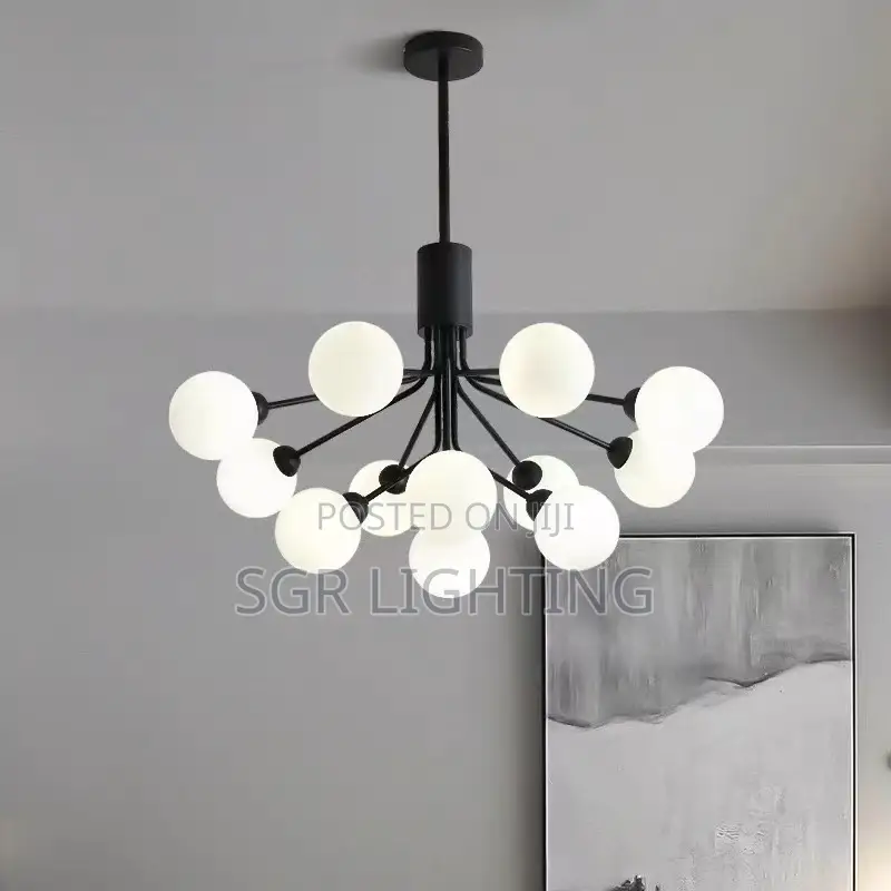 Modern Designer Minimalist Glass Ball Pendant Lamp Living Room
