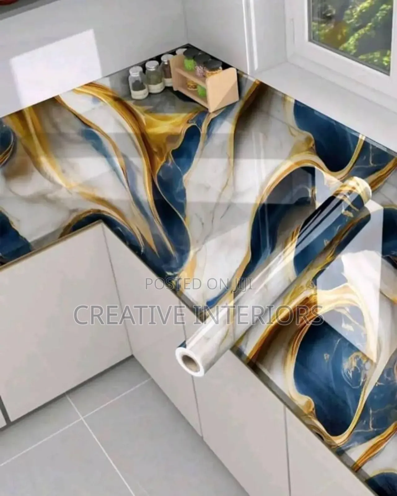 Adhesive Marble Foil Stickers