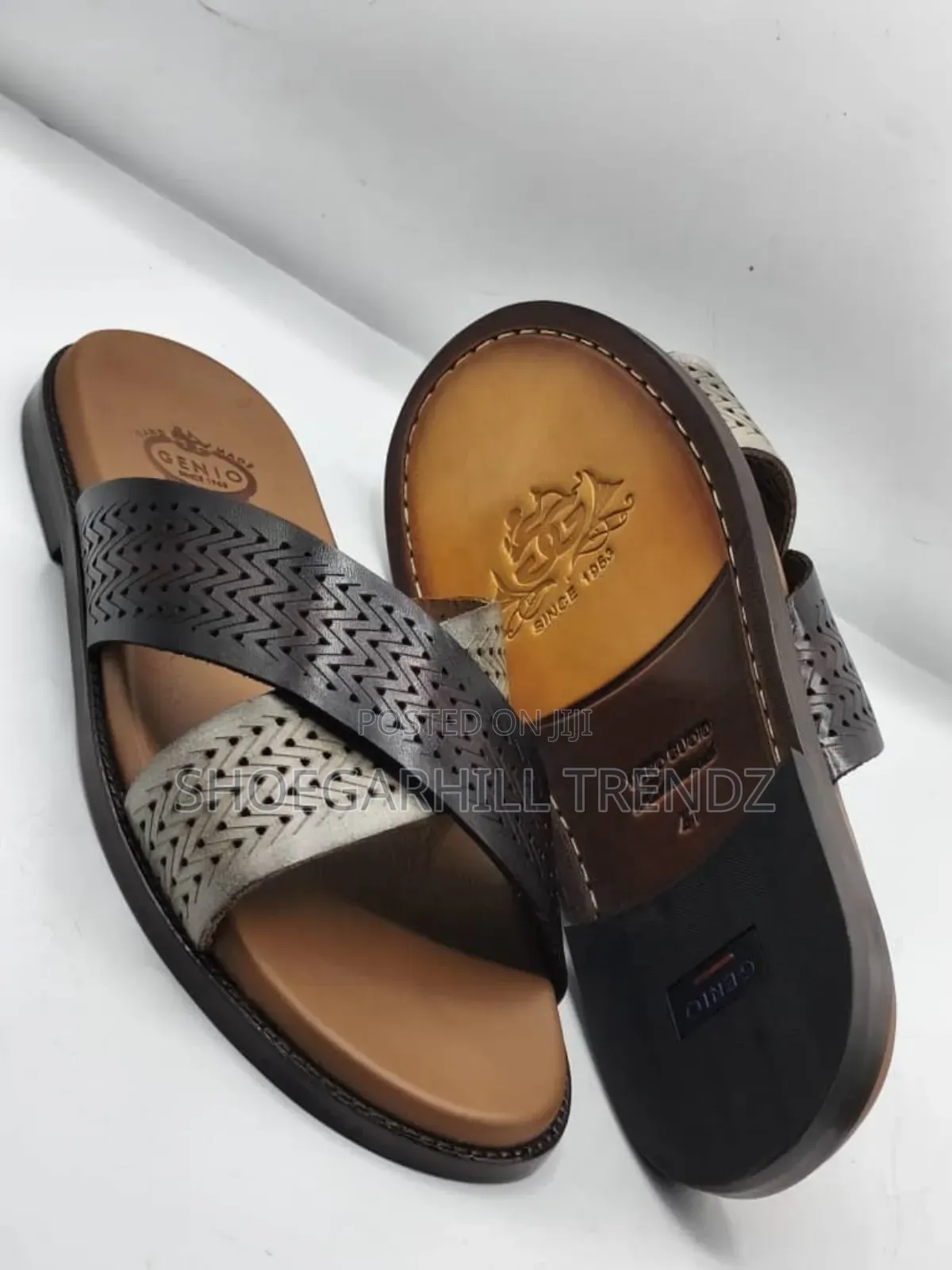 Men Leather Palm Slippers