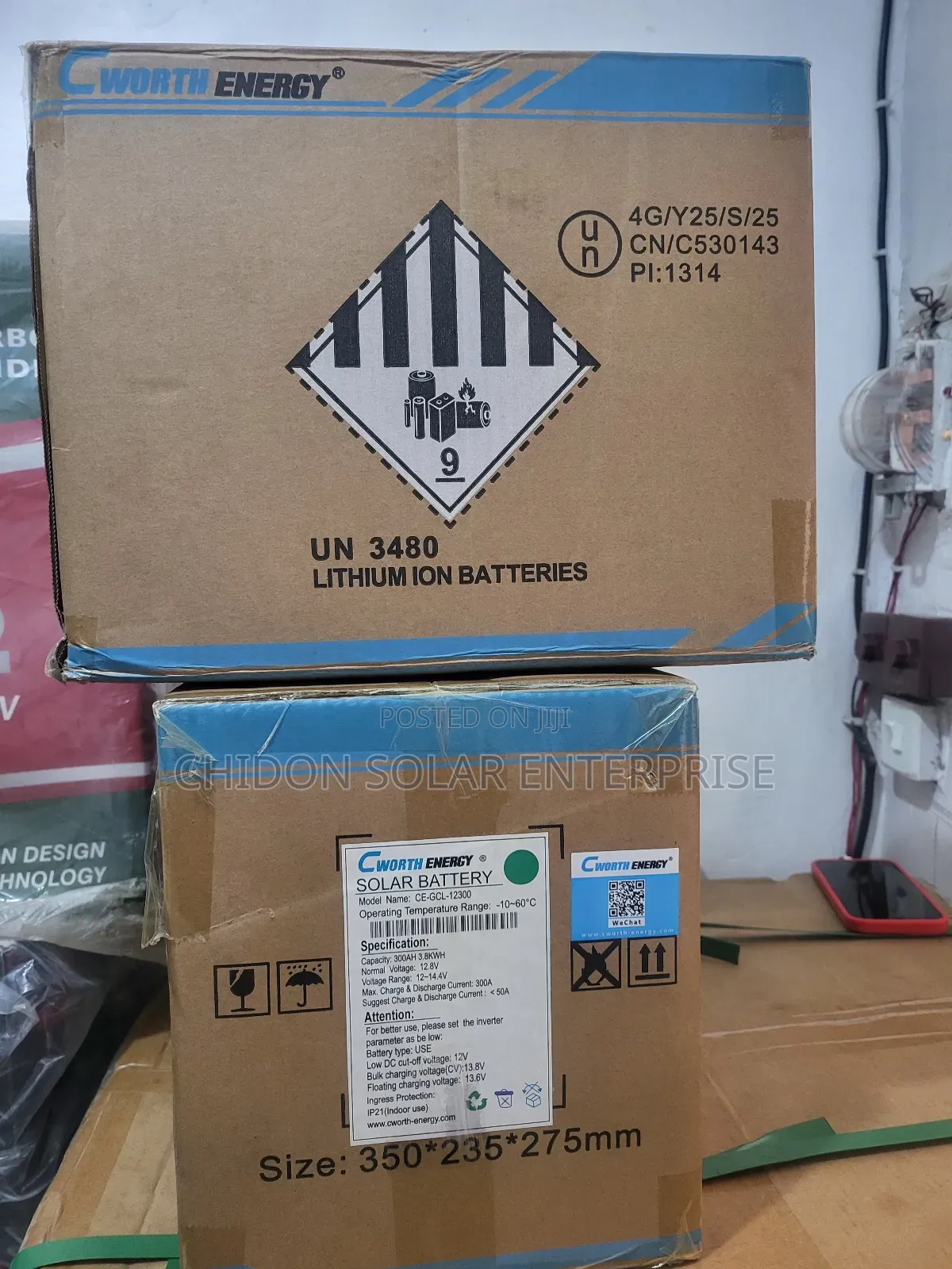 3.3kwh 12v Cworth Lithium Ion Batterie