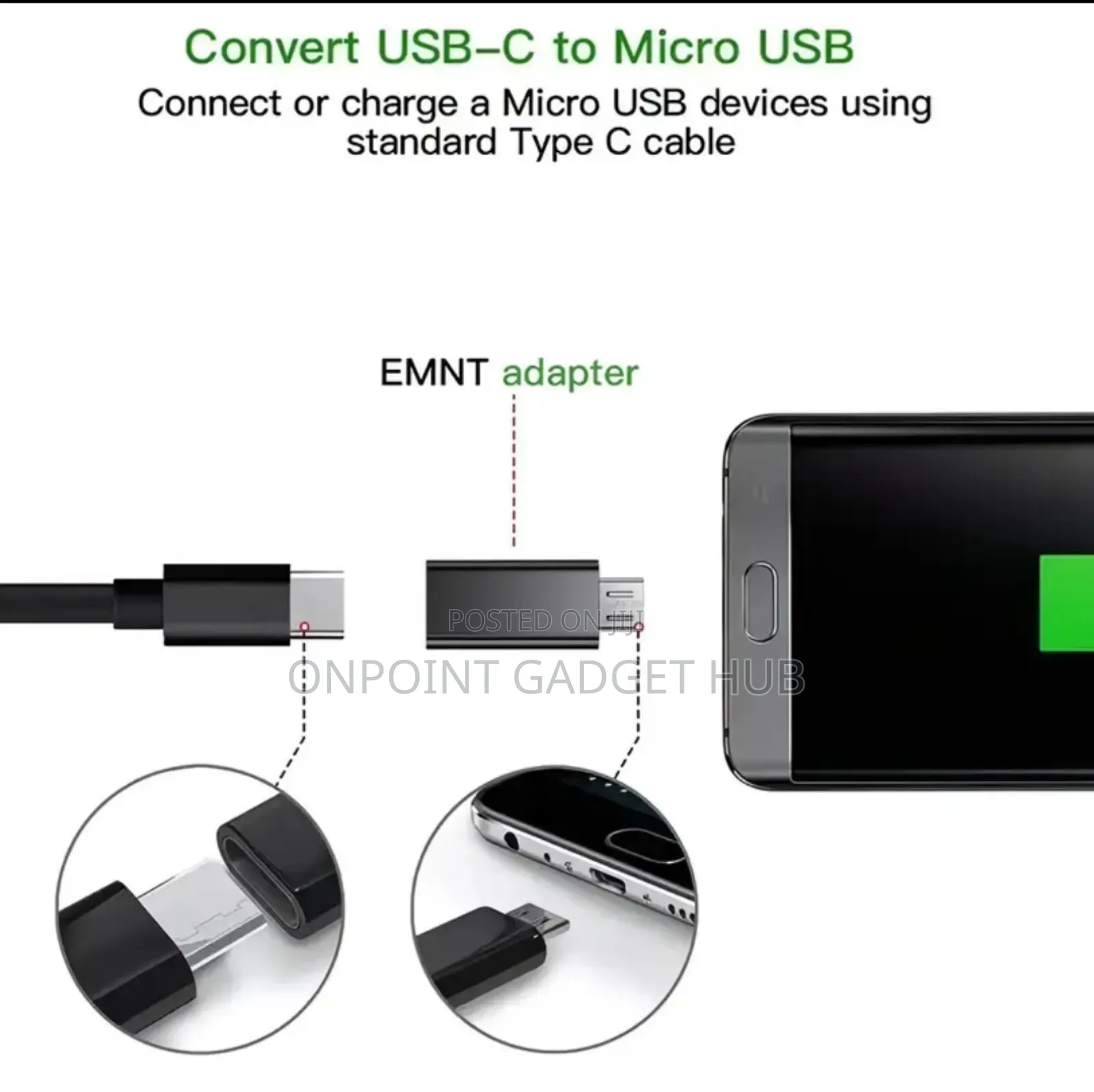 Usb Adapter, Type A, B And C