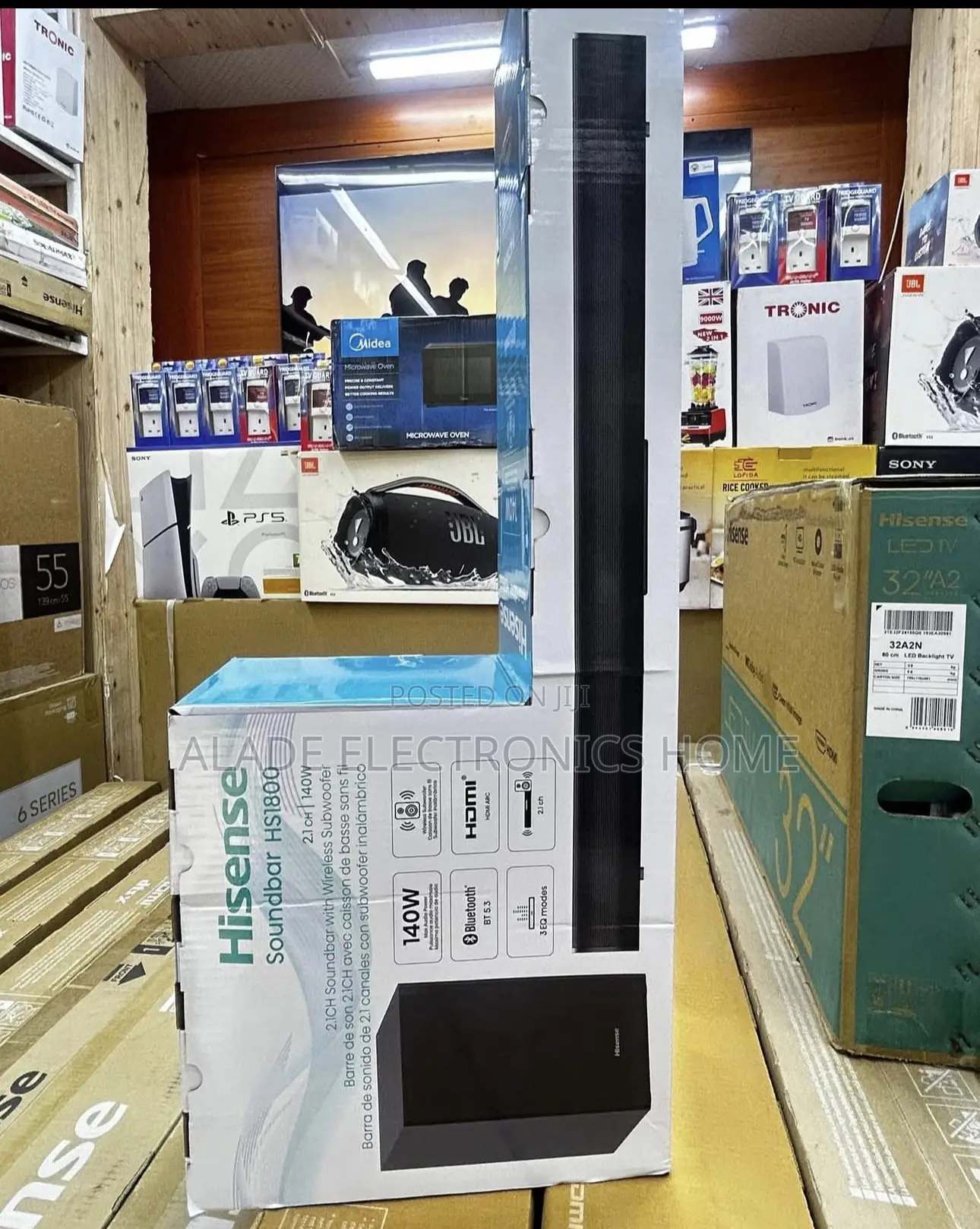 Hisense Soundbar 2-1 With Wireless Subwoofer. (140w)