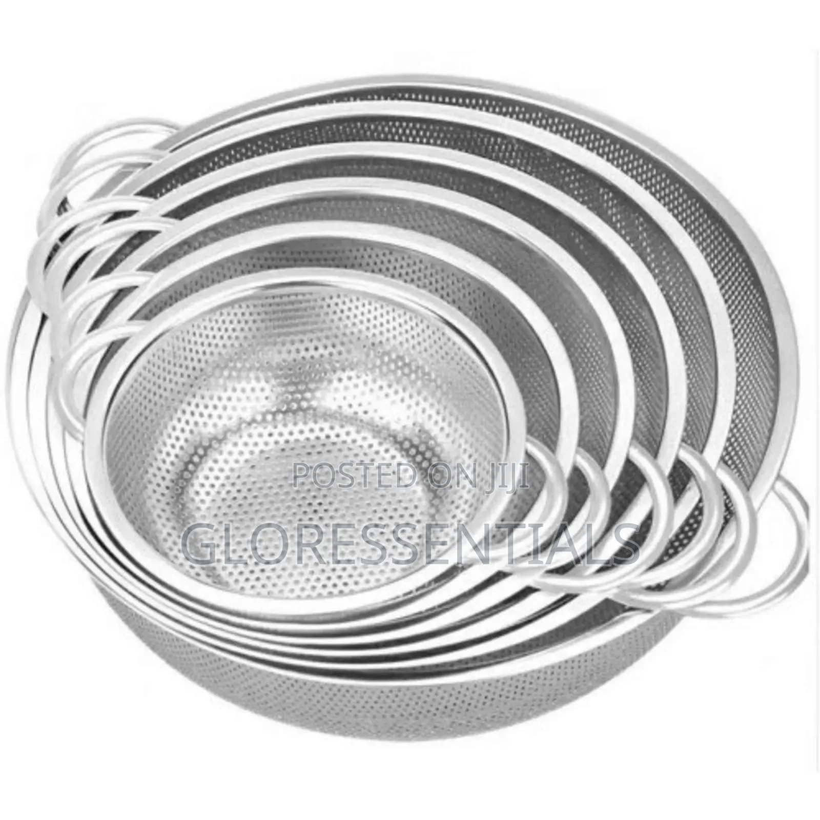 Aluminum Sieve/Strainer Set Steel Basket - 6pcs