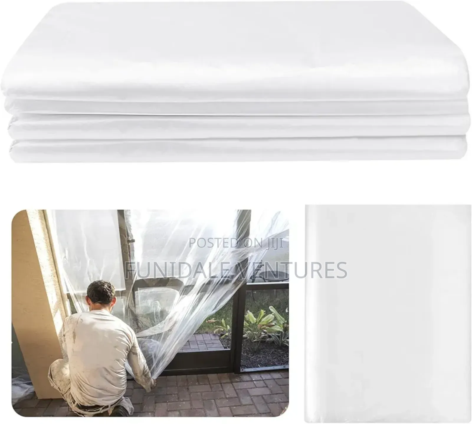 12 X 9 Ft Xl Disposable Plastic Drop Cloths for Painting Protection