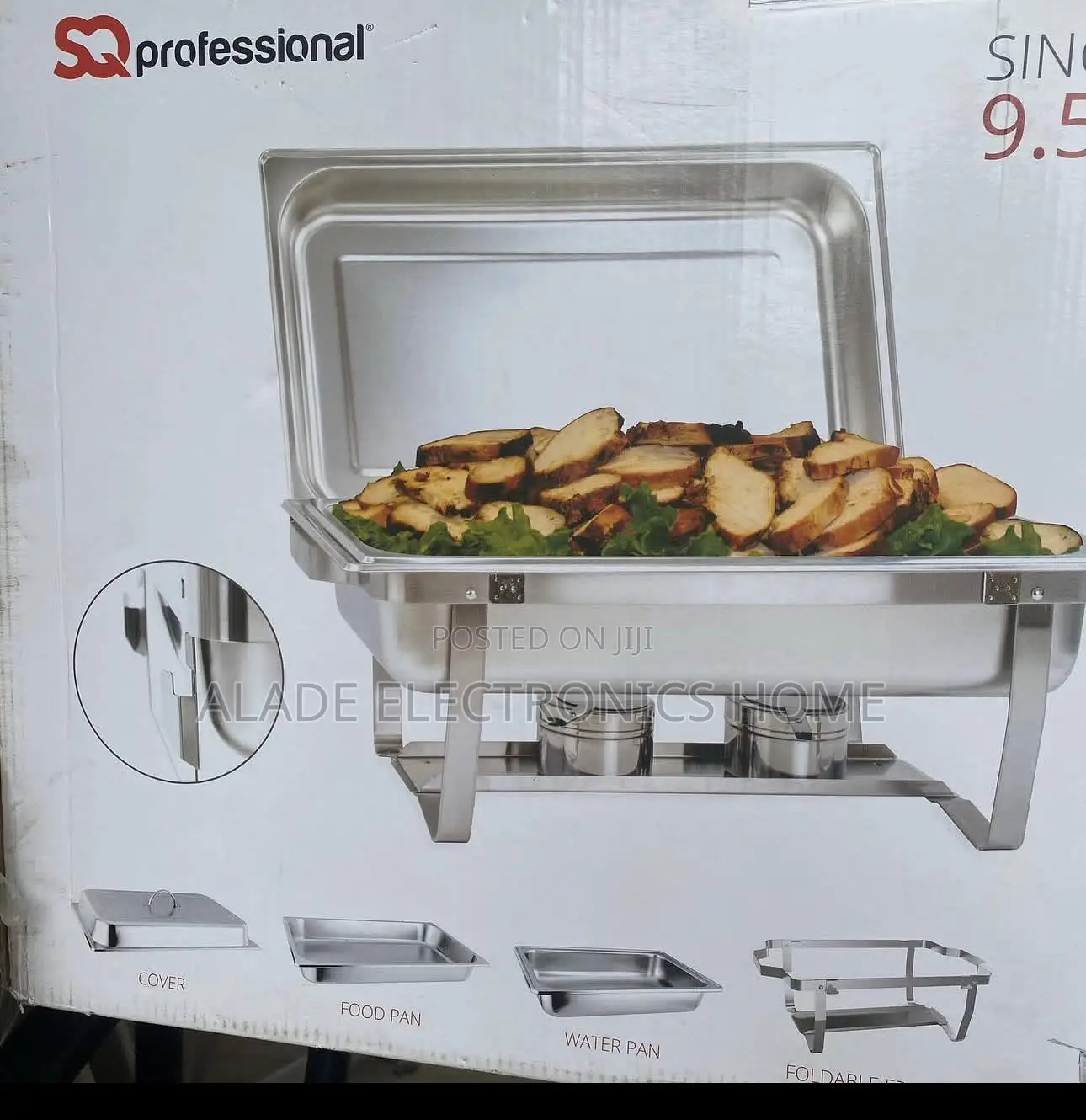 9.5ltrs” Ultimate Single Chafing Dish. High Quality Stainless Steel