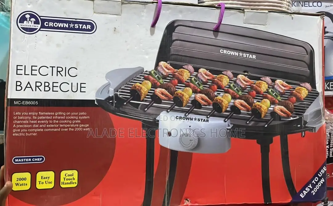 Portable Electric Barbecue Grill. (Flameless, Easy Home Use)