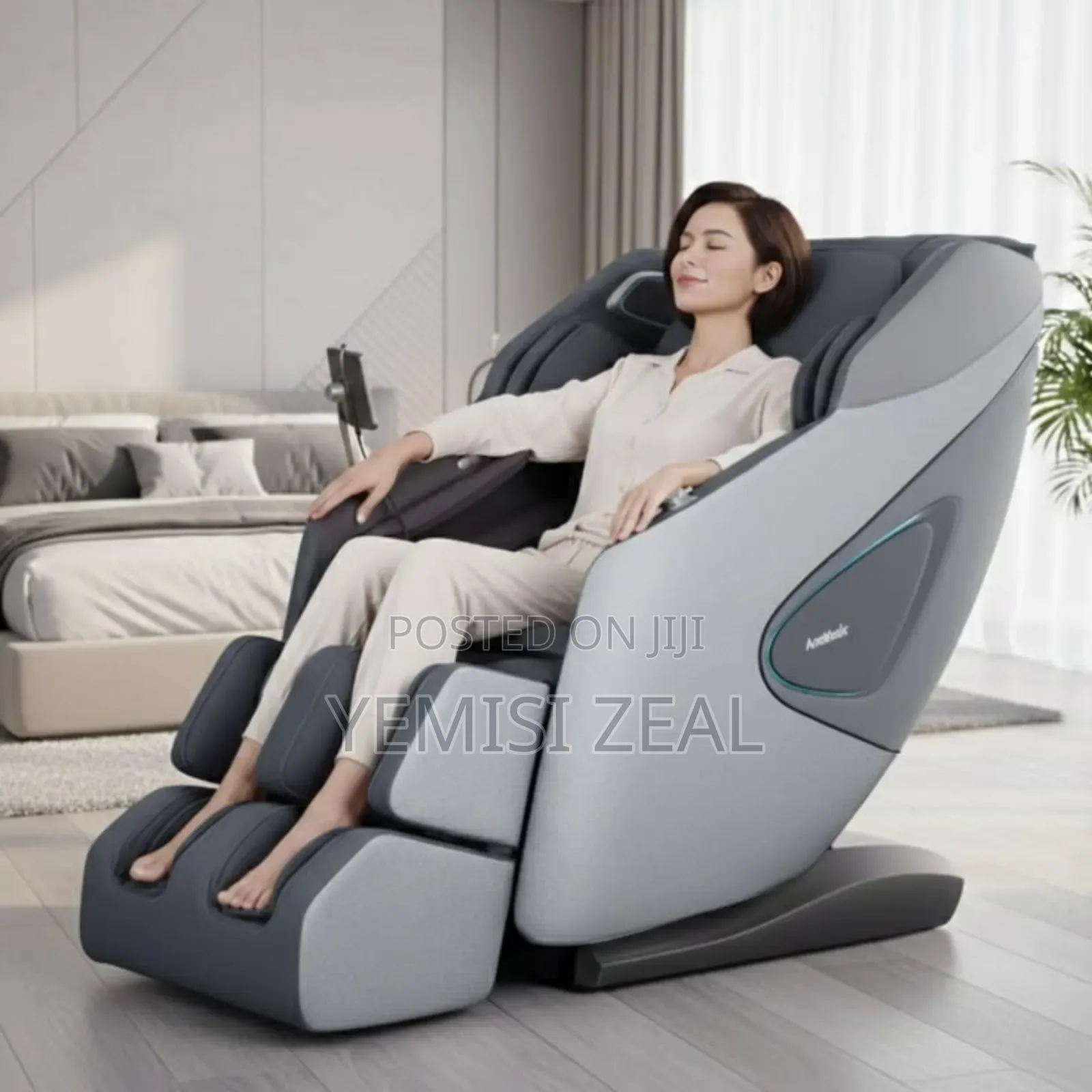 Luxury 4d Massager Chair With Eye Drops and Bluetooth With Leg Warmers