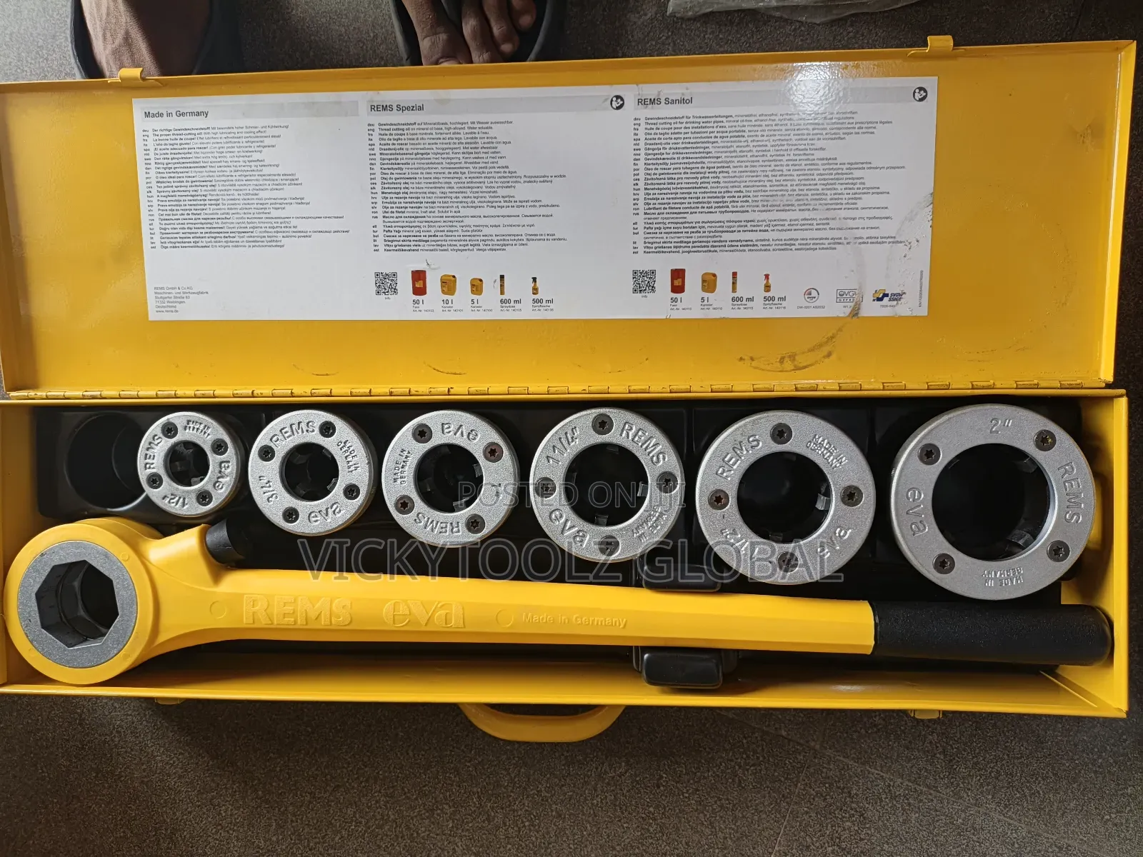 Rems Eva Hand Die Stock Set (1/2" to 2")
