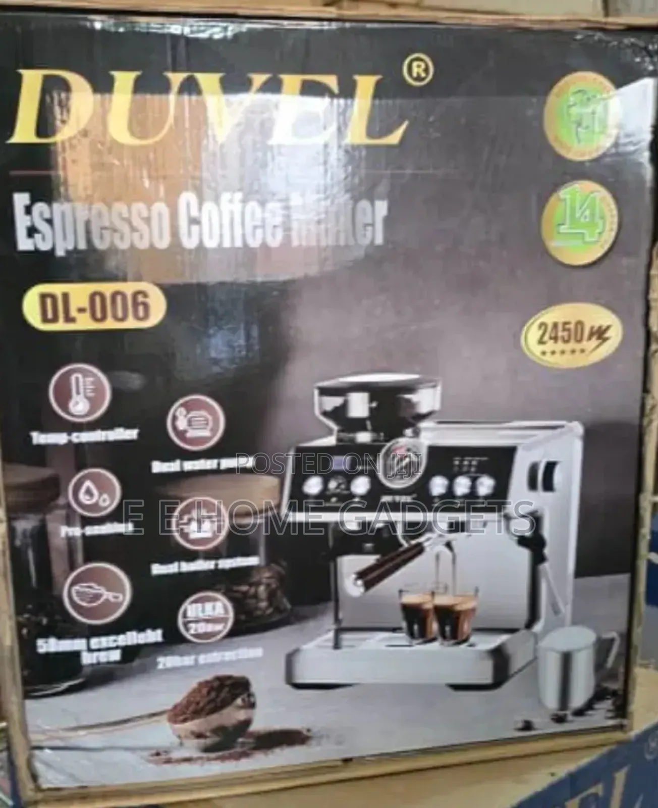 Duvel Dl-006 Multifunctional Expresso Coffee Maker, 2450watts