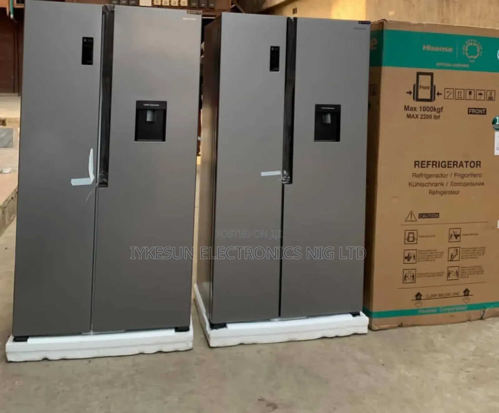 Original Hisense Side by Side Inverter Fridge Freezer With Dispenser