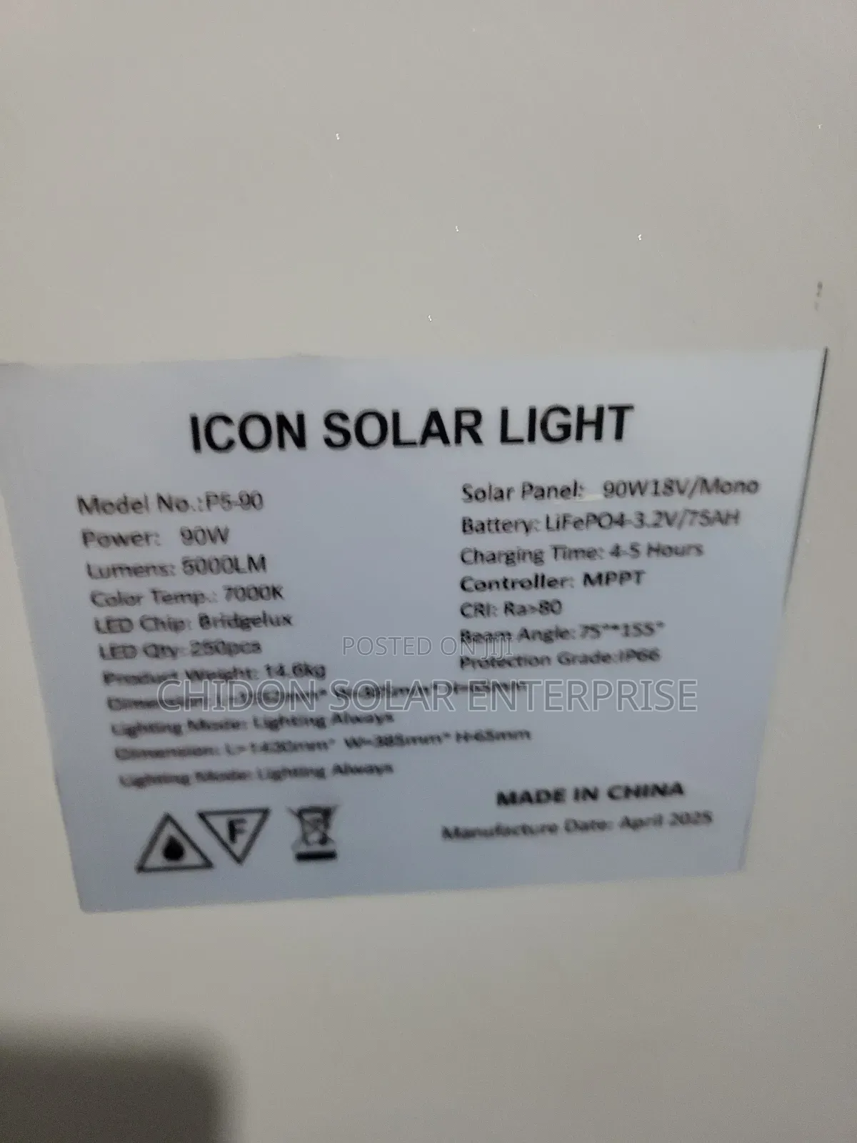 P5 Icon Solar Industrial Light 90w