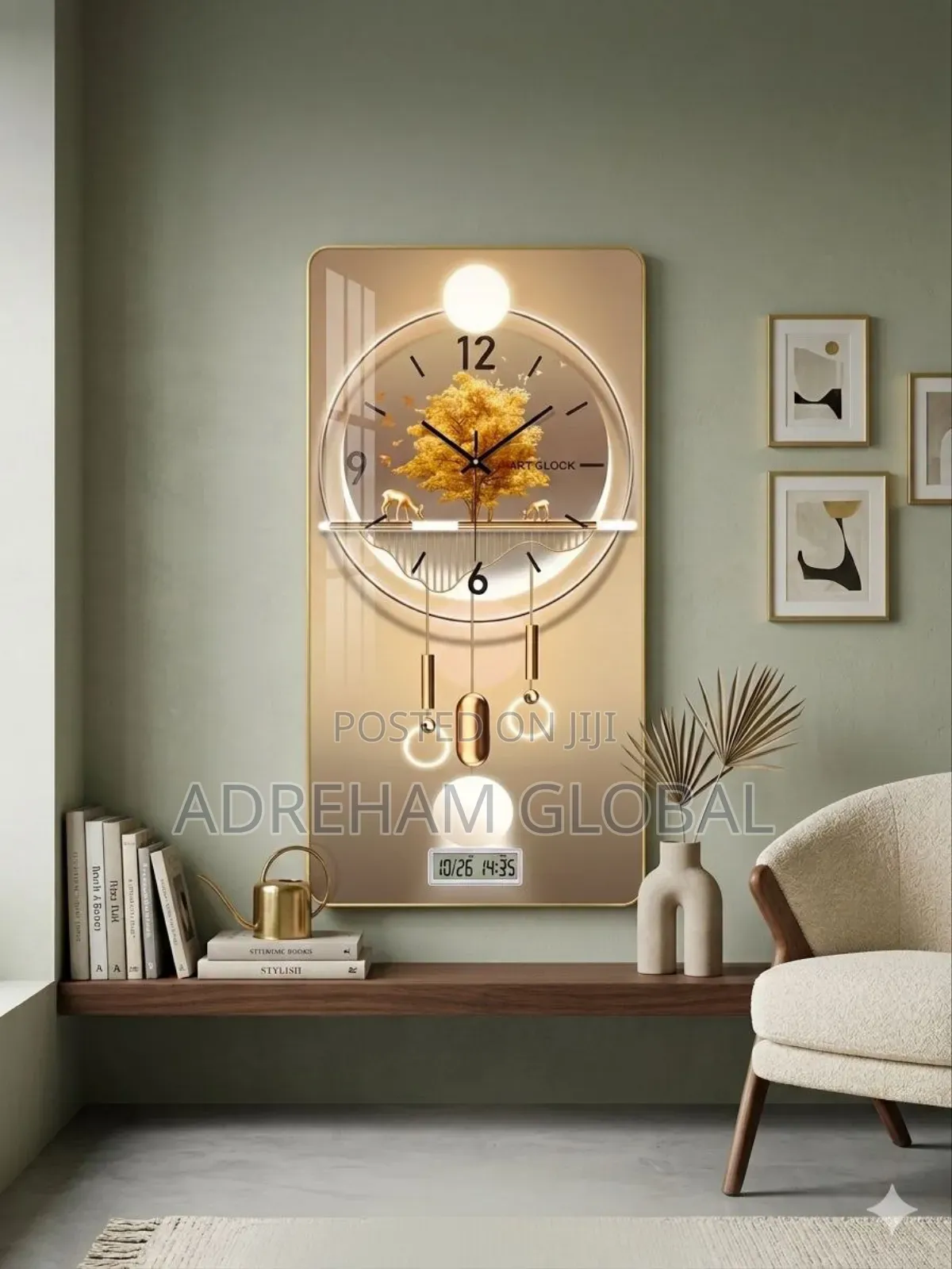 40by80cm Acrylic Frame Wall Clock
