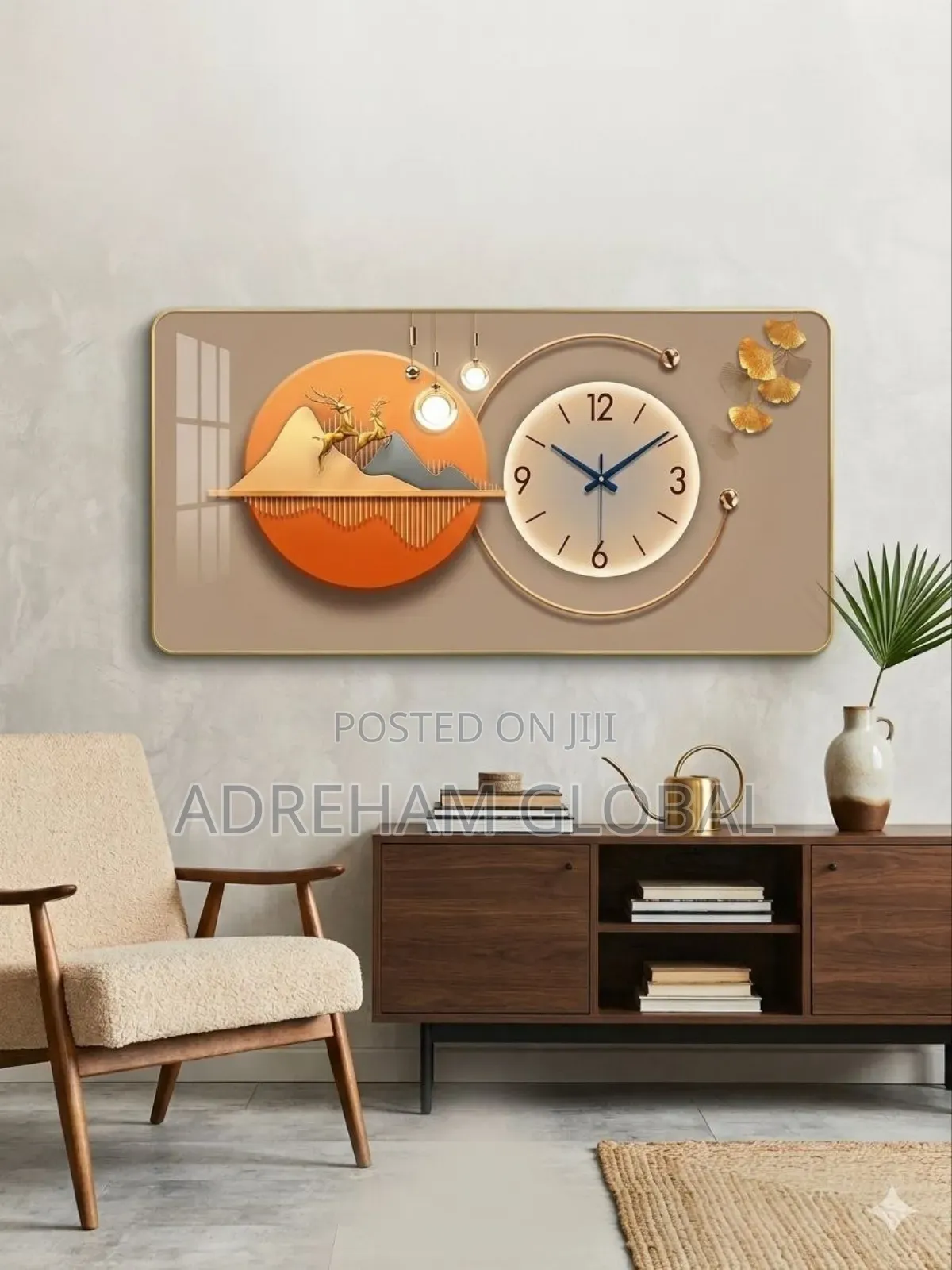 40by80cm Acrylic Frame Wall Clock