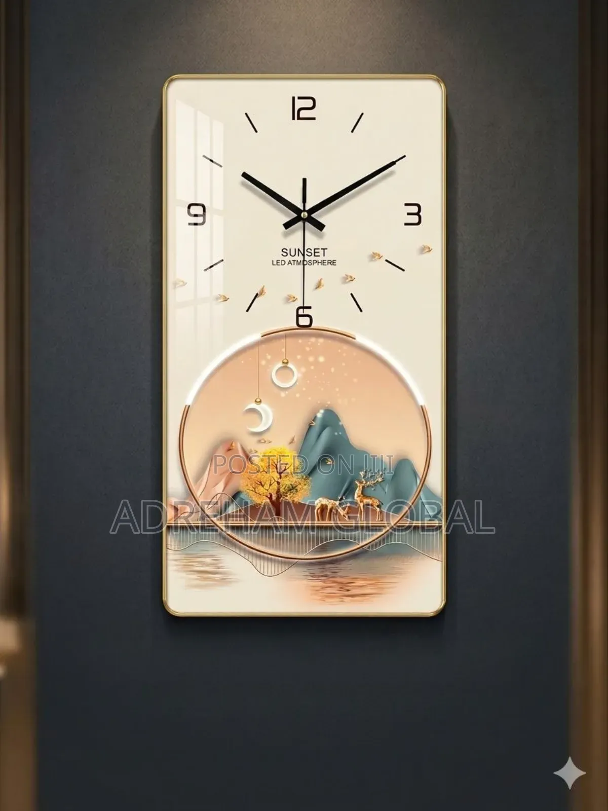 30by60cm Acrylic Frame Wall Clock