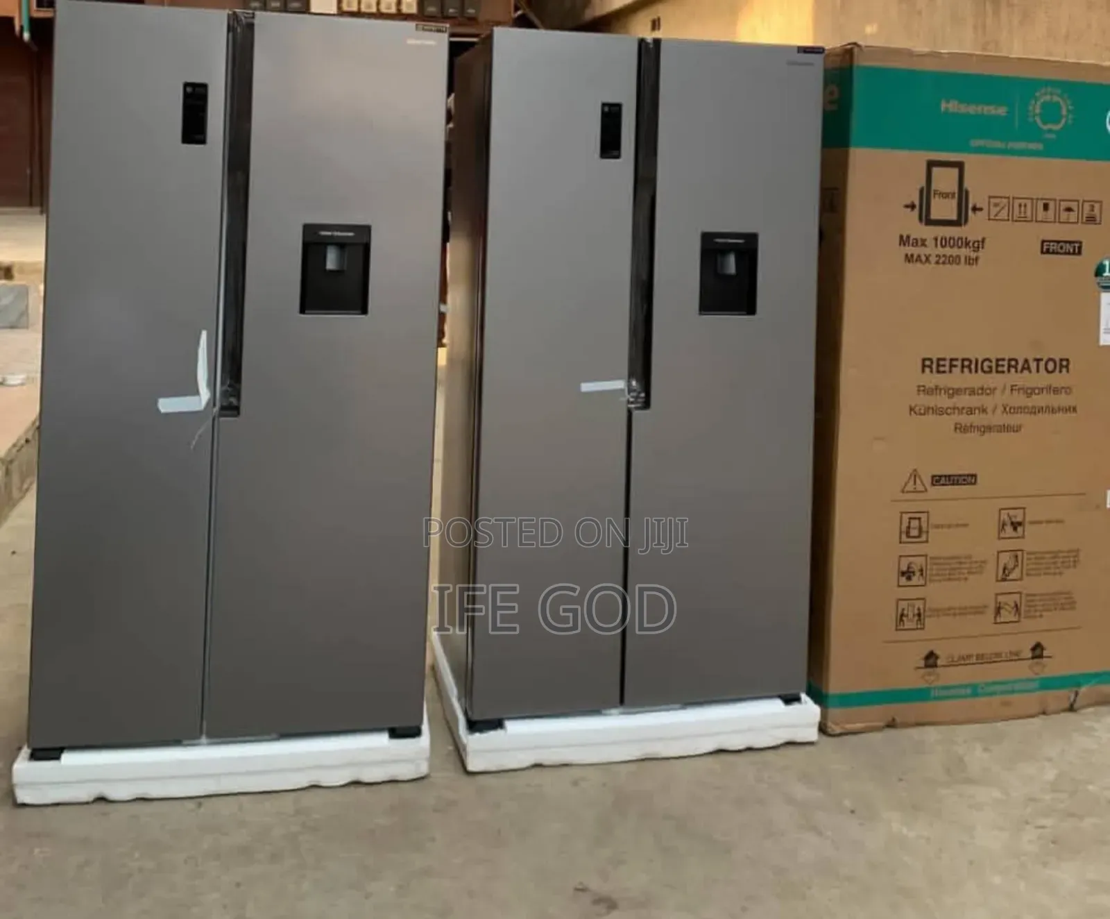 Original Hisense Side by Side Inverter Fridge Freezer With Dispenser