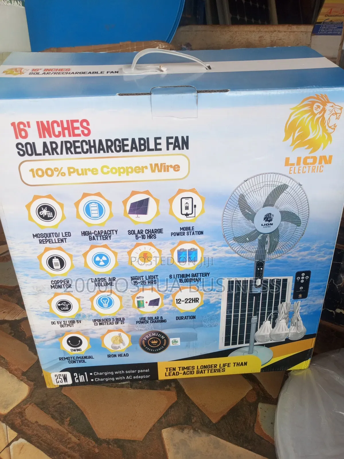 Lion Solar and Rechargeable Fan