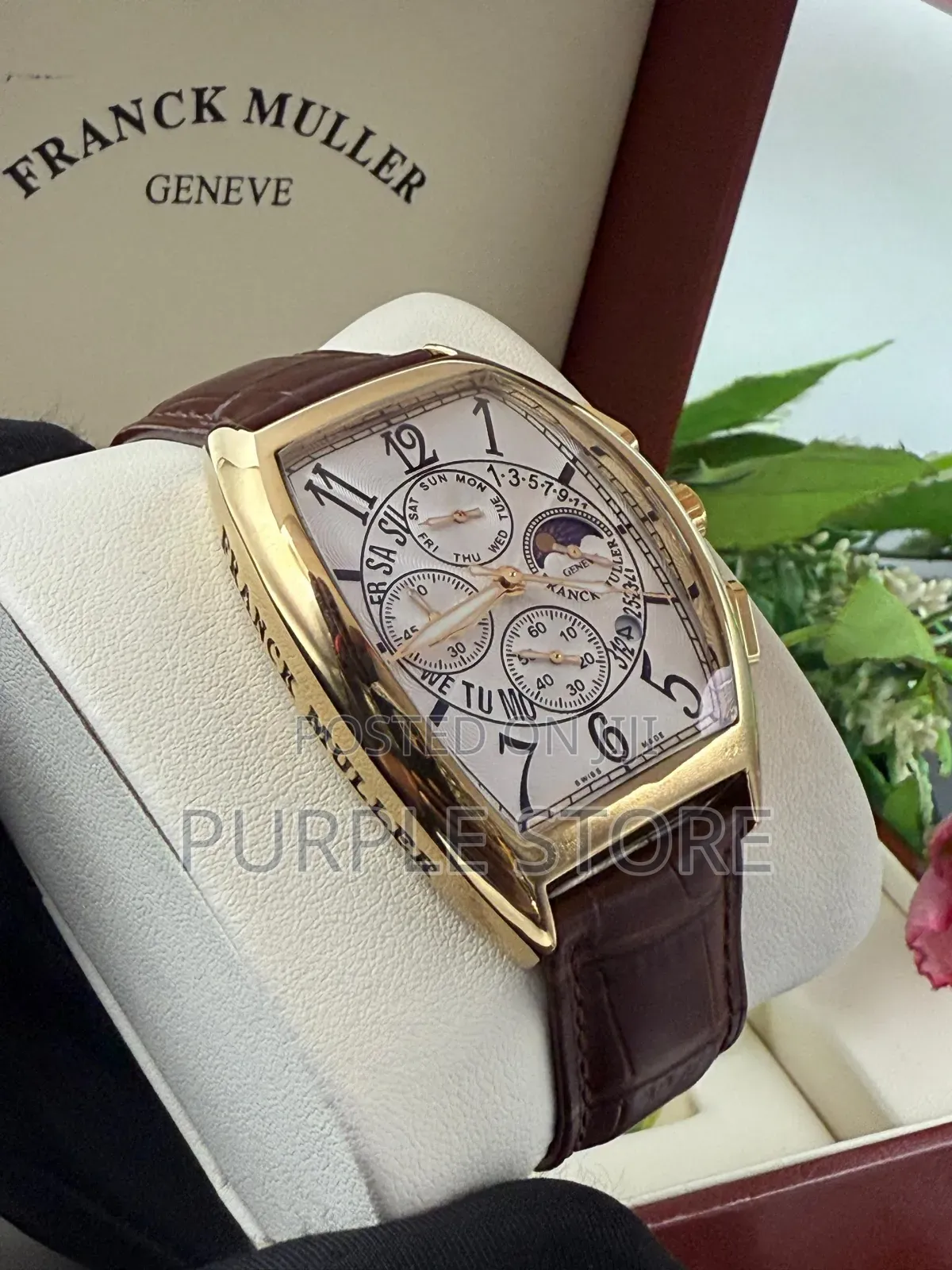 Franck Muller Functional Chronograph Quality Leather Watches 