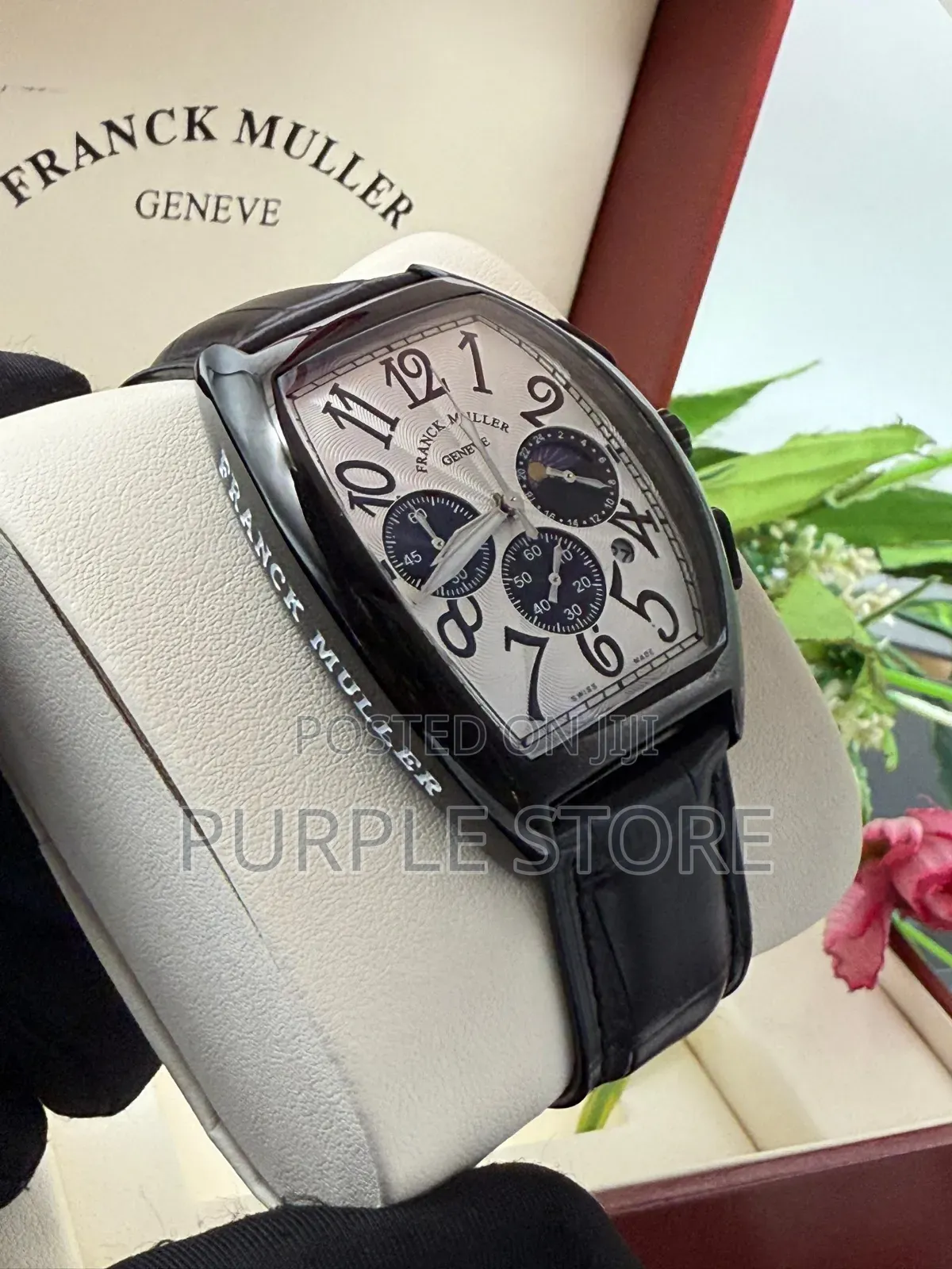 Franck Muller Functional Chronograph Quality Leather Watches 