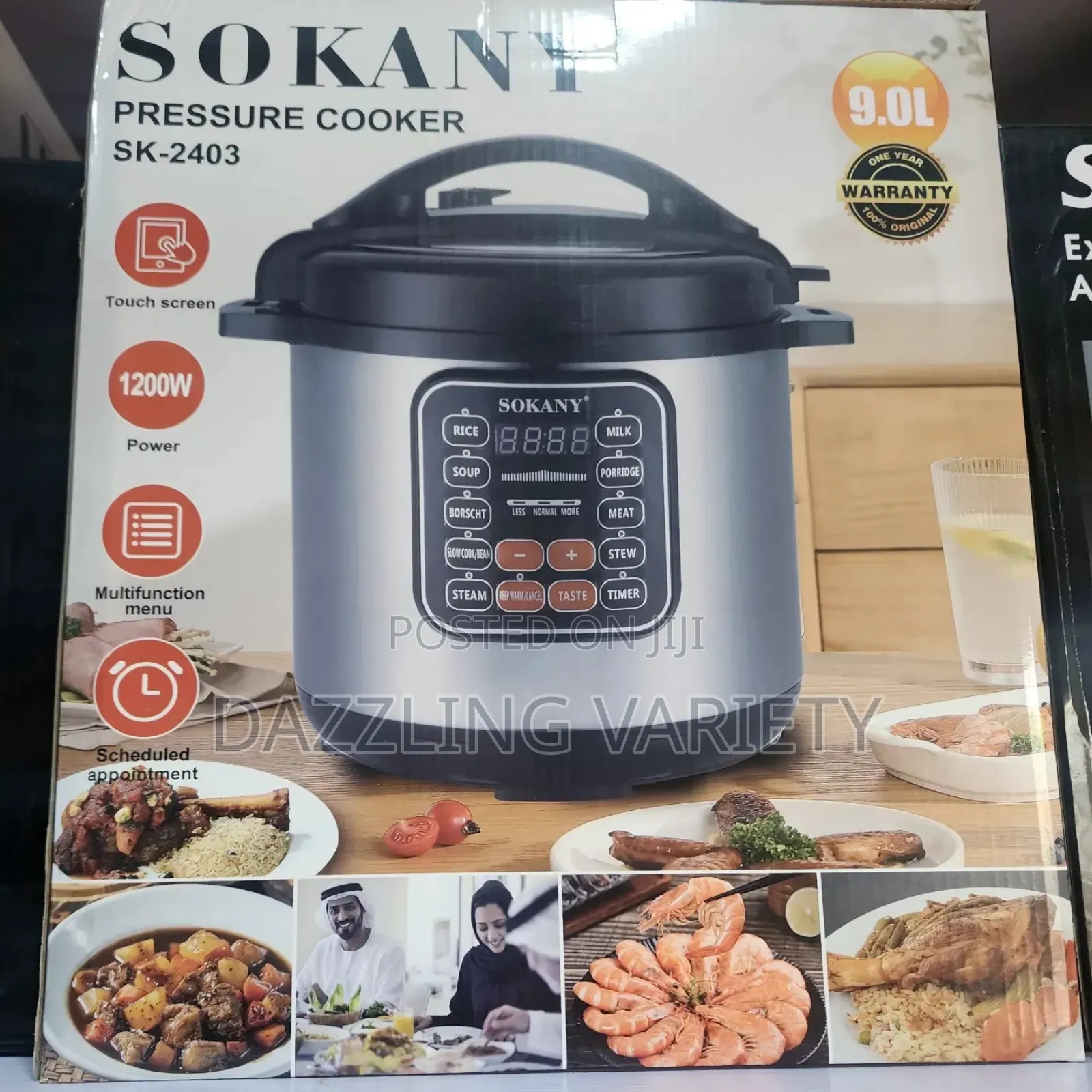 9 Litres Sokany Digital Electric Pressure Cooker Pot