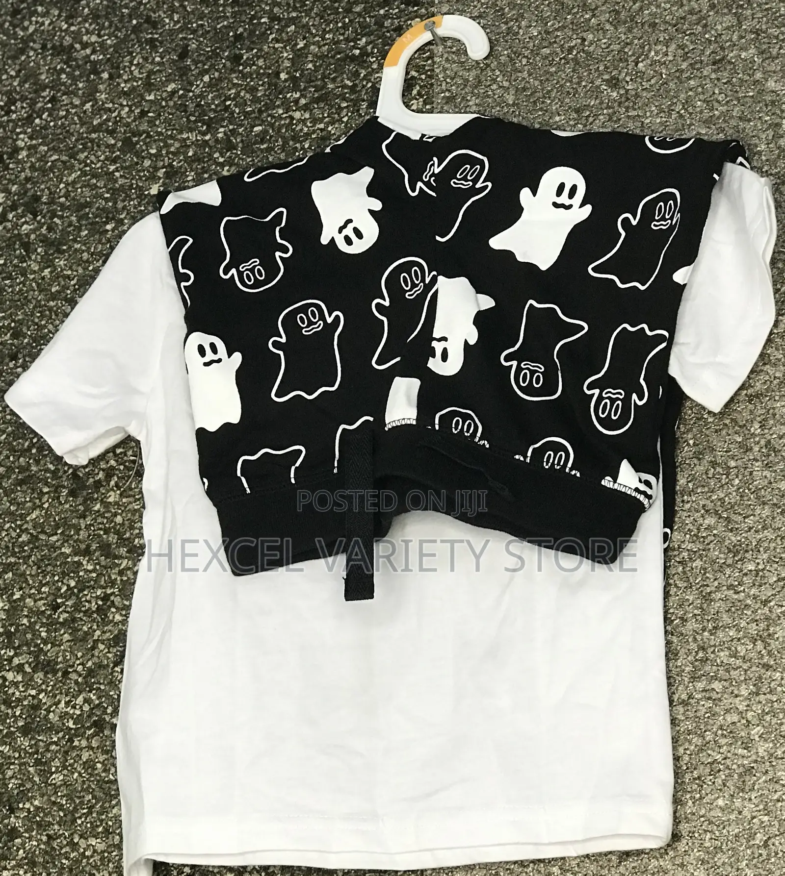 Stylish Kids 2-in-1 Cartoon Print T-Shirt (Black White)