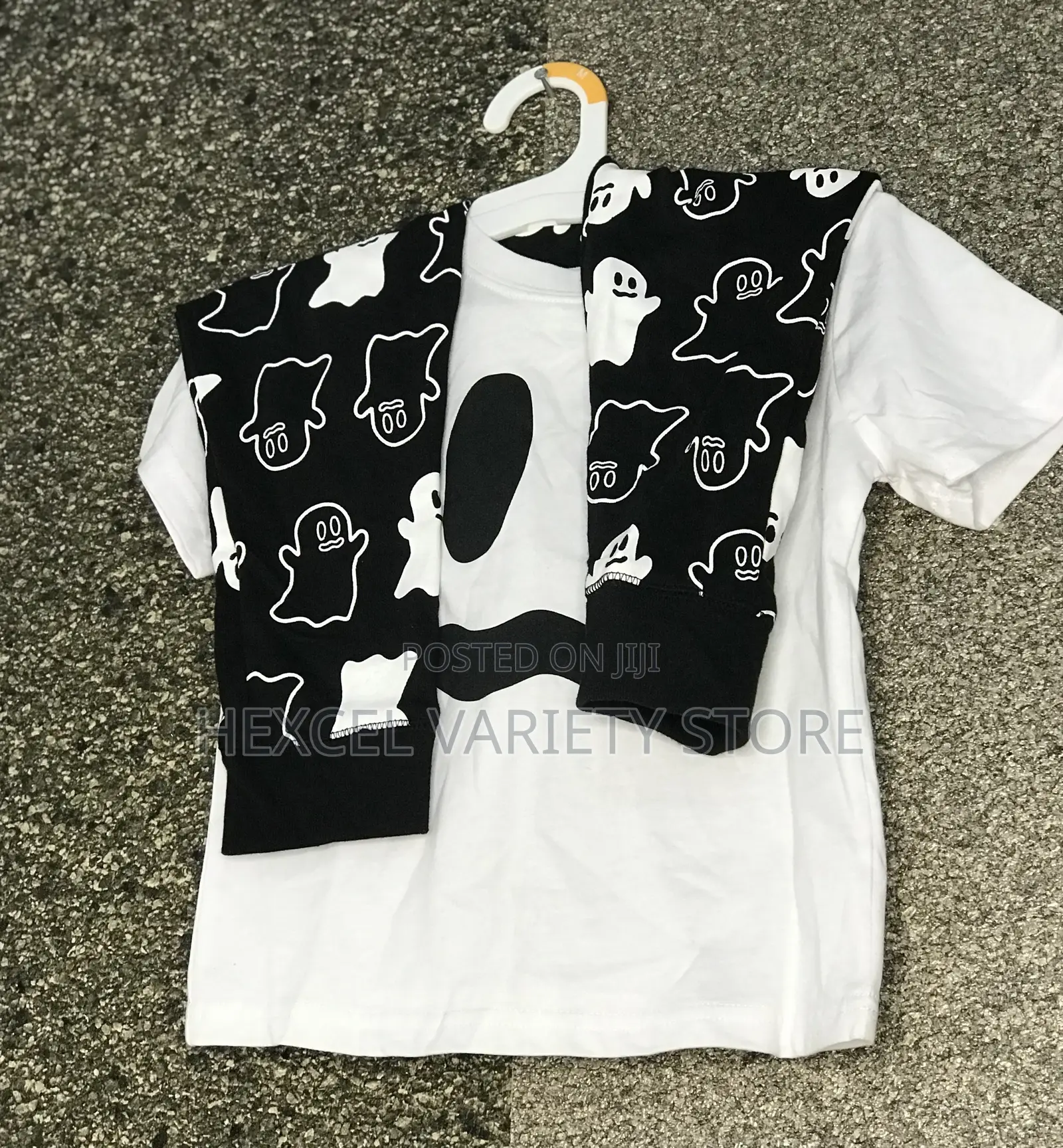 Stylish Kids 2-in-1 Cartoon Print T-Shirt (Black White)