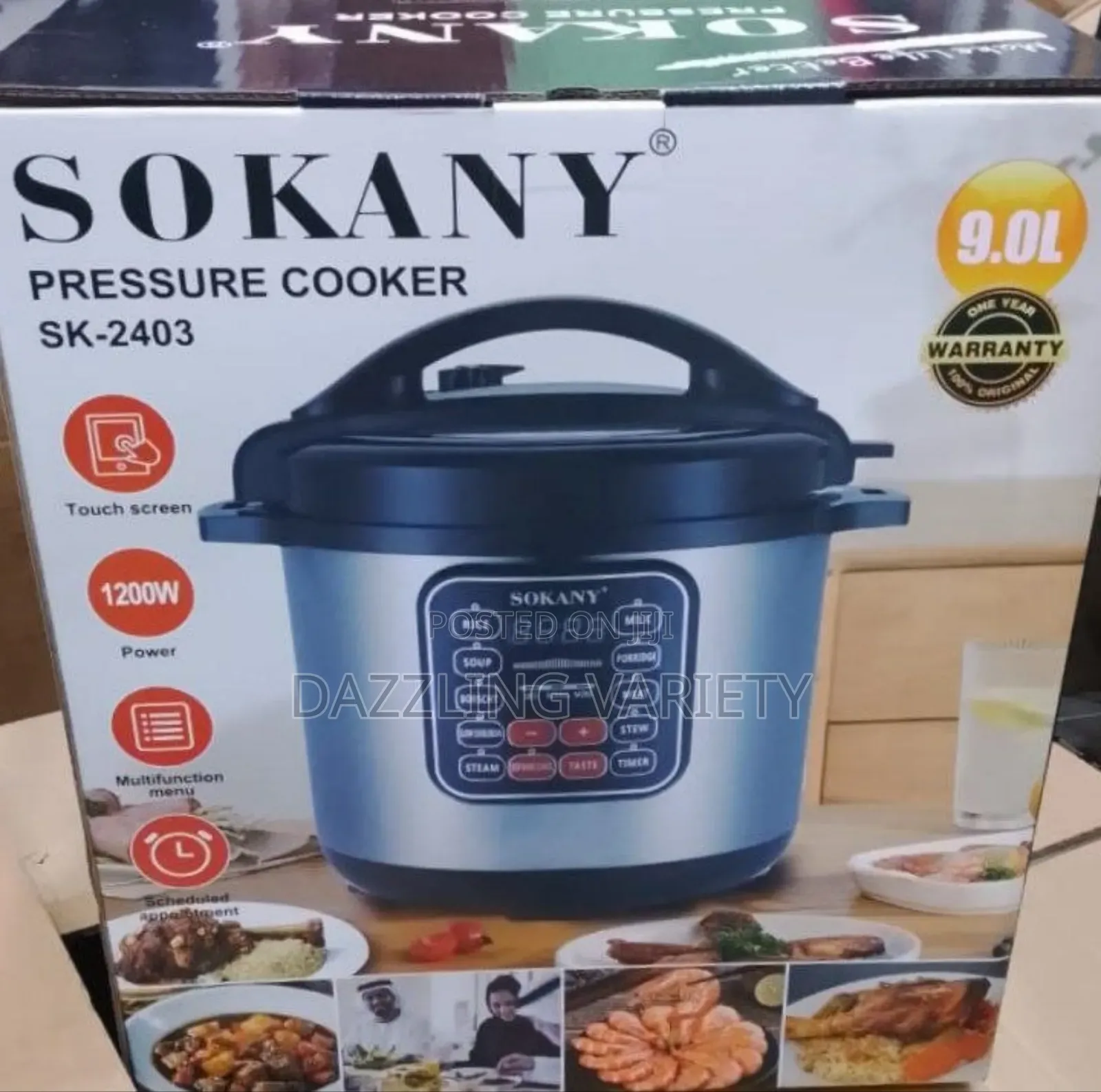9 Litres Sokany Digital Electric Pressure Cooker Pot