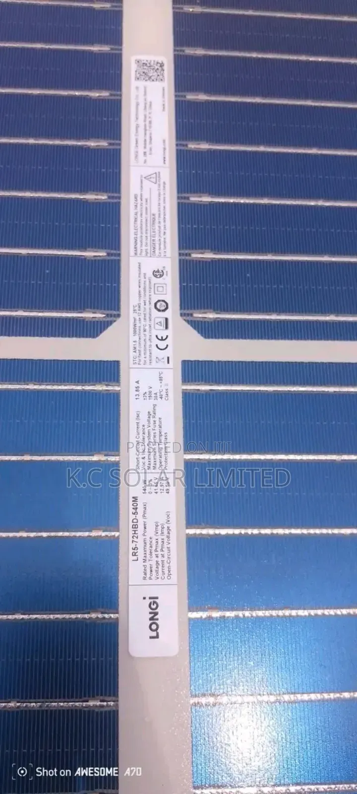 540 W Half -Cut Longi Solar Panel