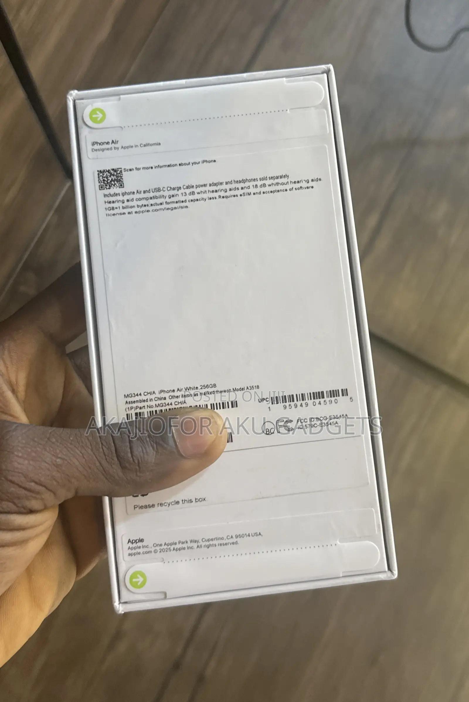 New Apple iPhone Air 256 GB White
