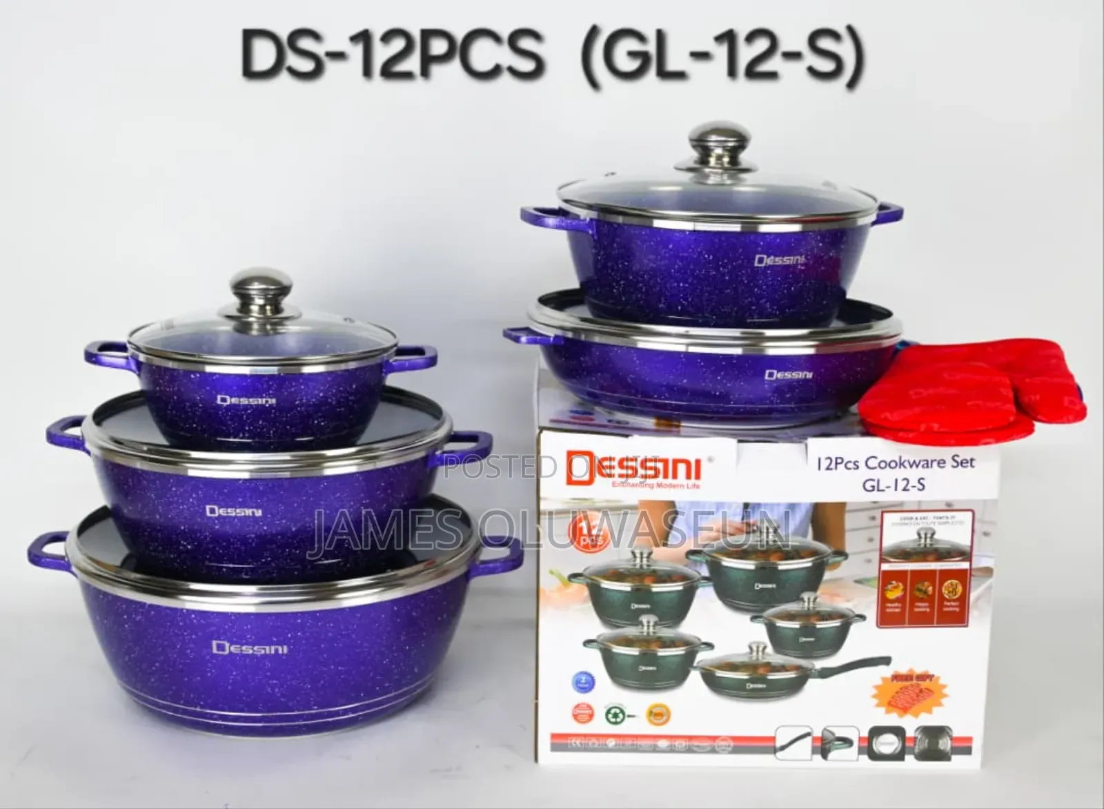 12pcs Dessini Pots Set