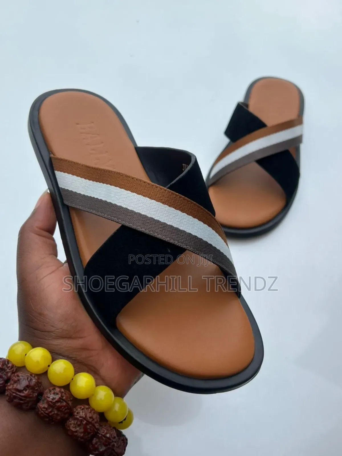 Mens Bally Dressy Palm Slippers