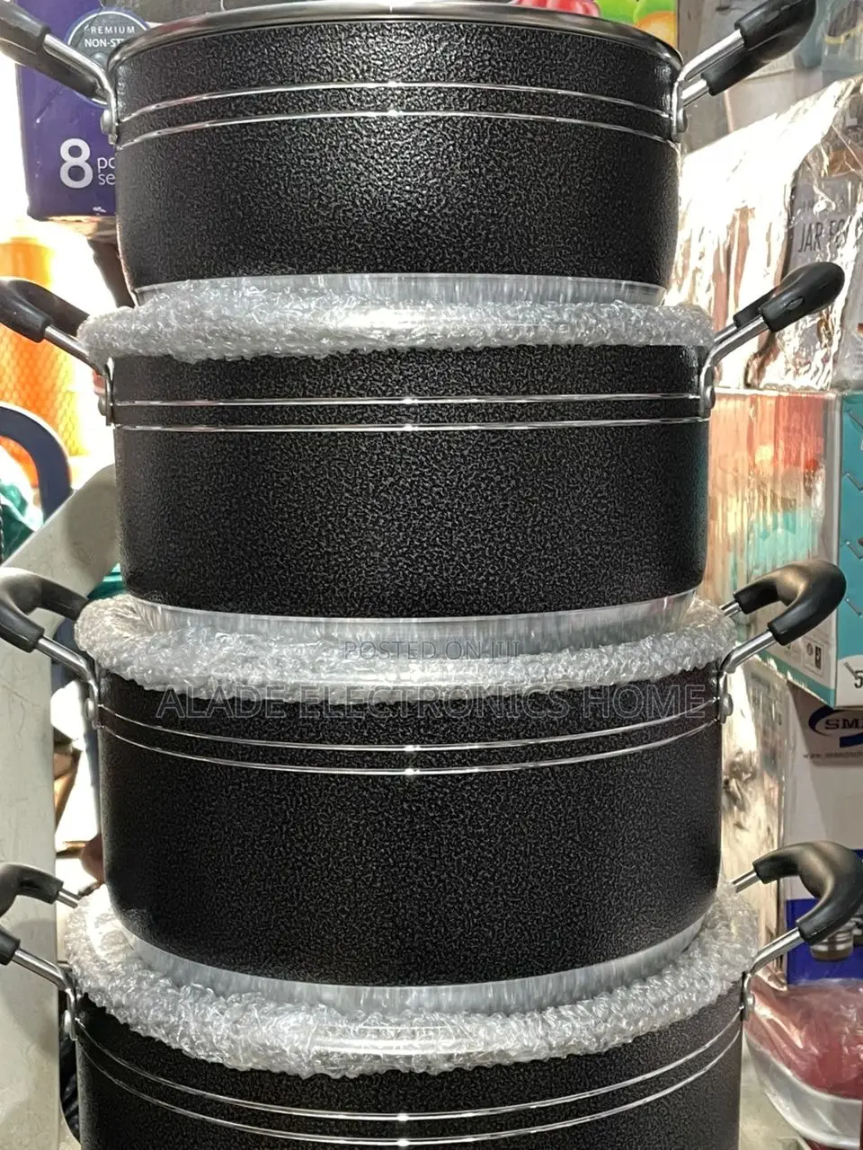 4set of Non Stick Cooking Pot (High Quality, Anti Rust Burnt)