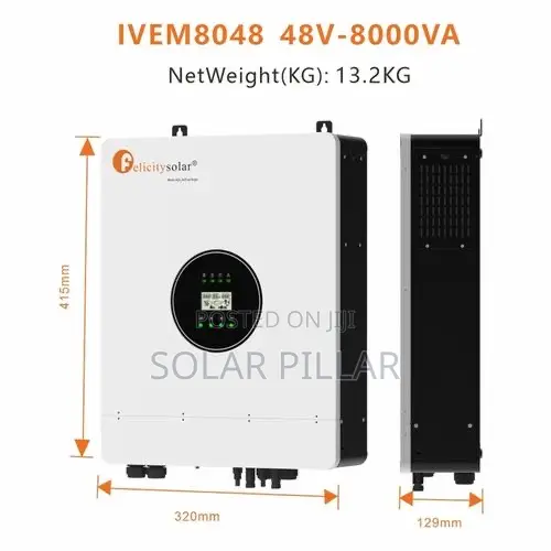 Felicity Solar 8kva 48v Hybrid Inverter Inbuilt 10000w MPPT Controller
