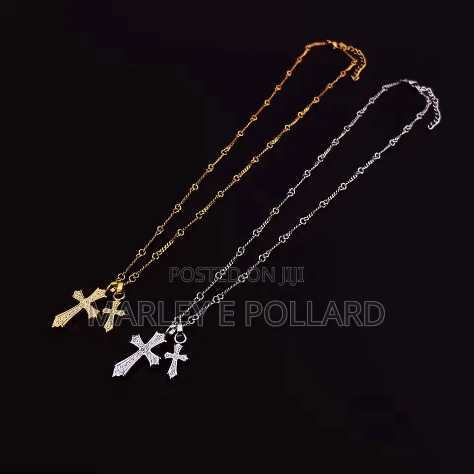 Gold Plated Quality Steel Non Tarnish Necklace Silver Gold Pendant