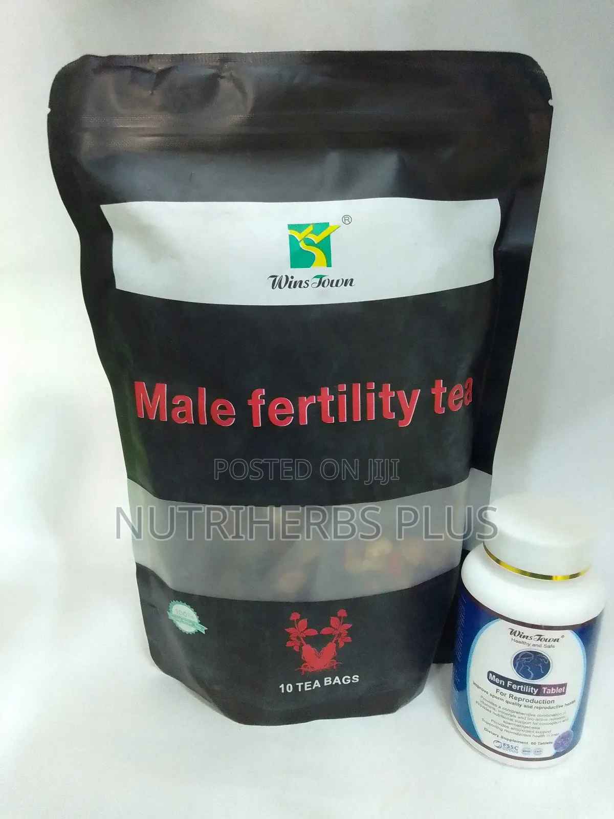Wins Town Male Fertility Tablets+ Tea : For Mens Reproductive Health