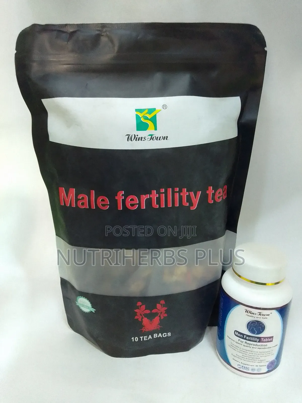 Wins Town Male Fertility Tablets+ Tea : For Mens Reproductive Health