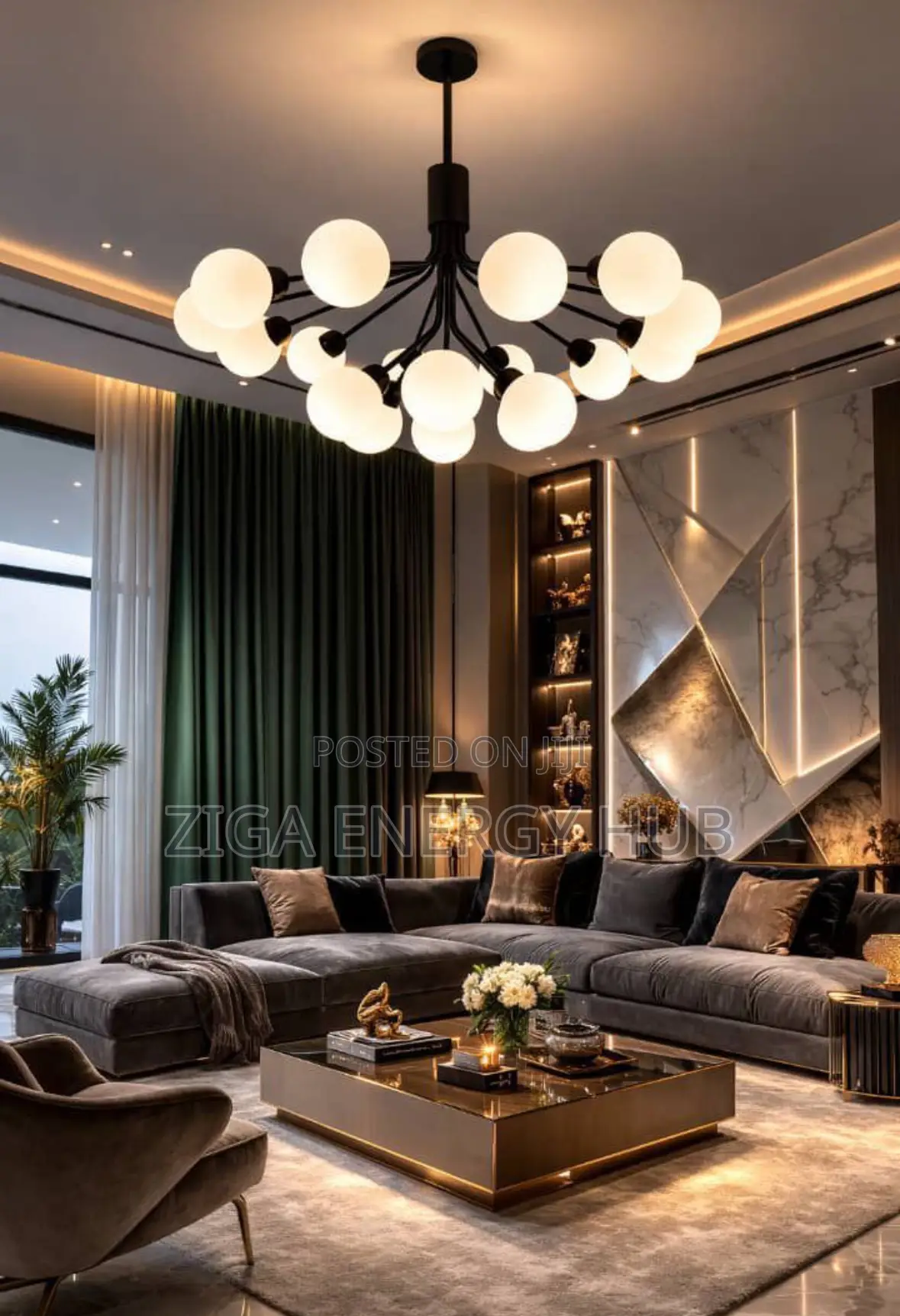 18 Glass Chandelier