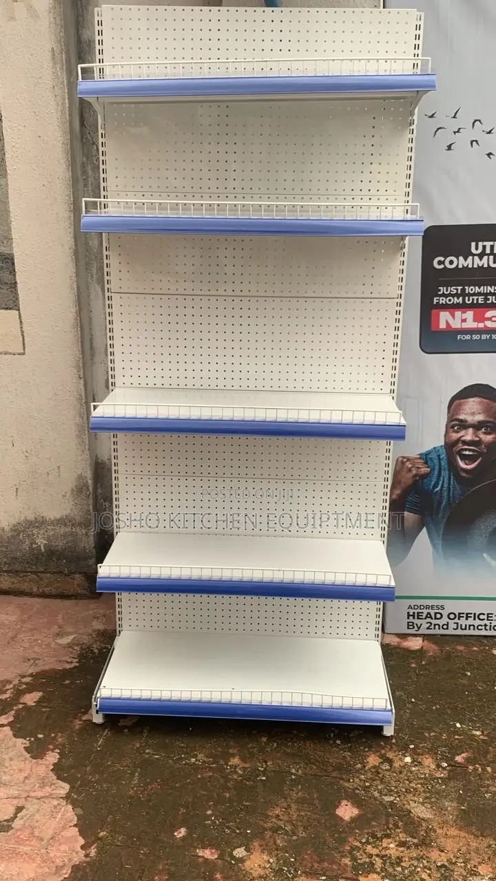 Supermarket Shelves Blue