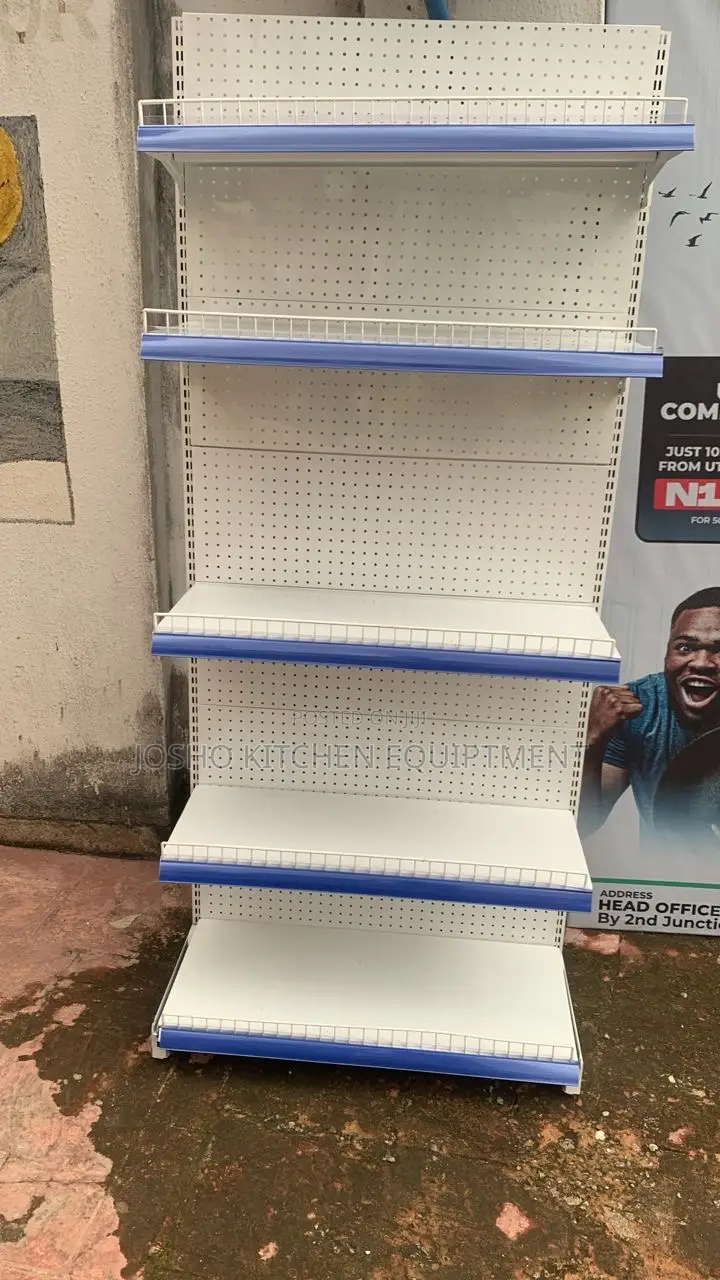 Supermarket Shelves Blue