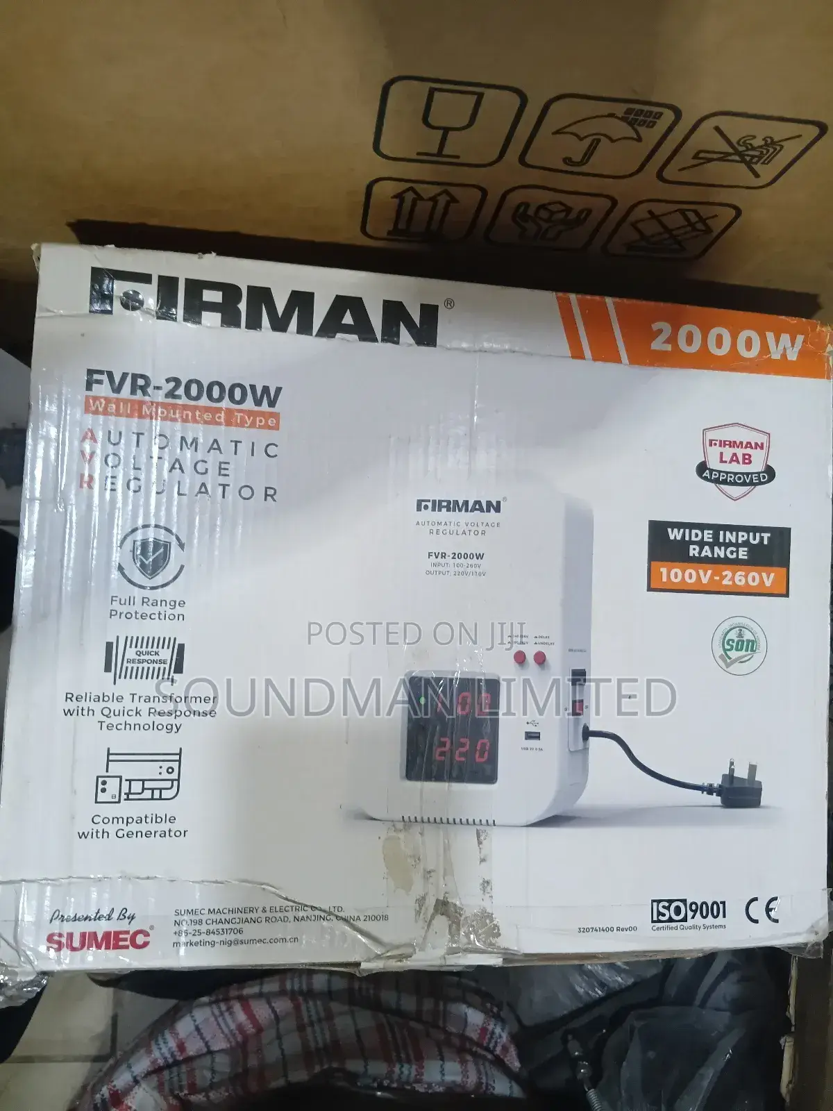 Firman 2000w Wall Mount Voltage Stabilizer FVR-2000