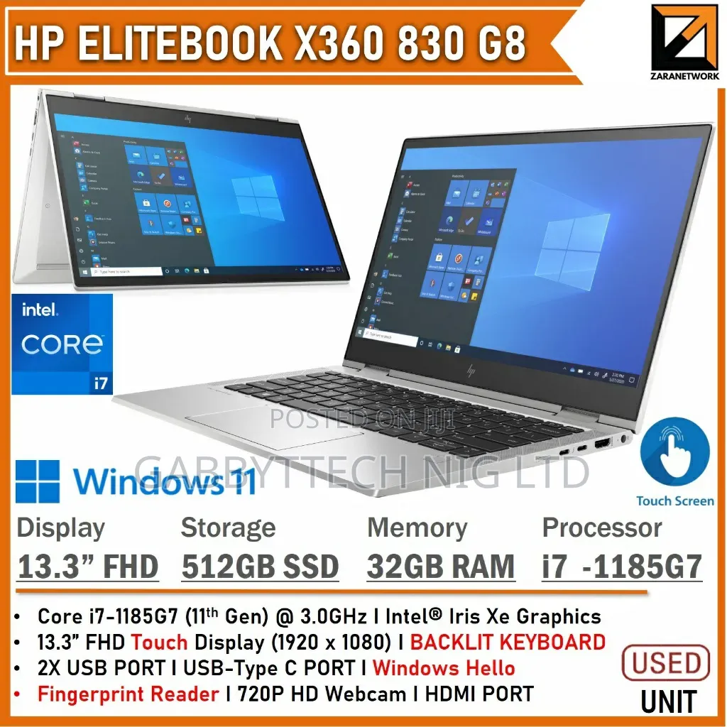 New Laptop HP EliteBook 830 G8 16GB Intel Core i7 SSD 512GB