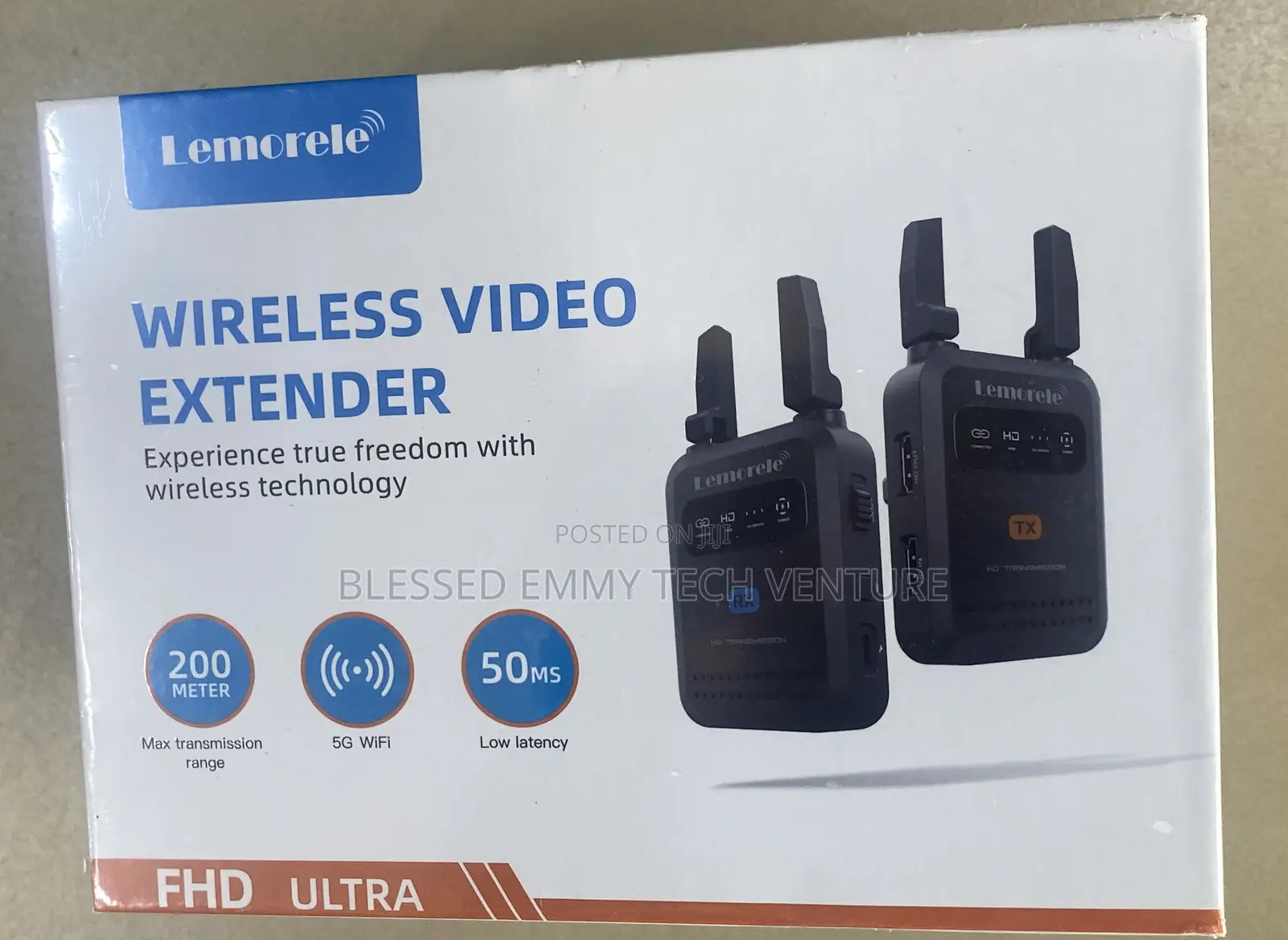 Lemorele Wireless Video Tx and Rx 1080p60hz Low Latency, 200m
