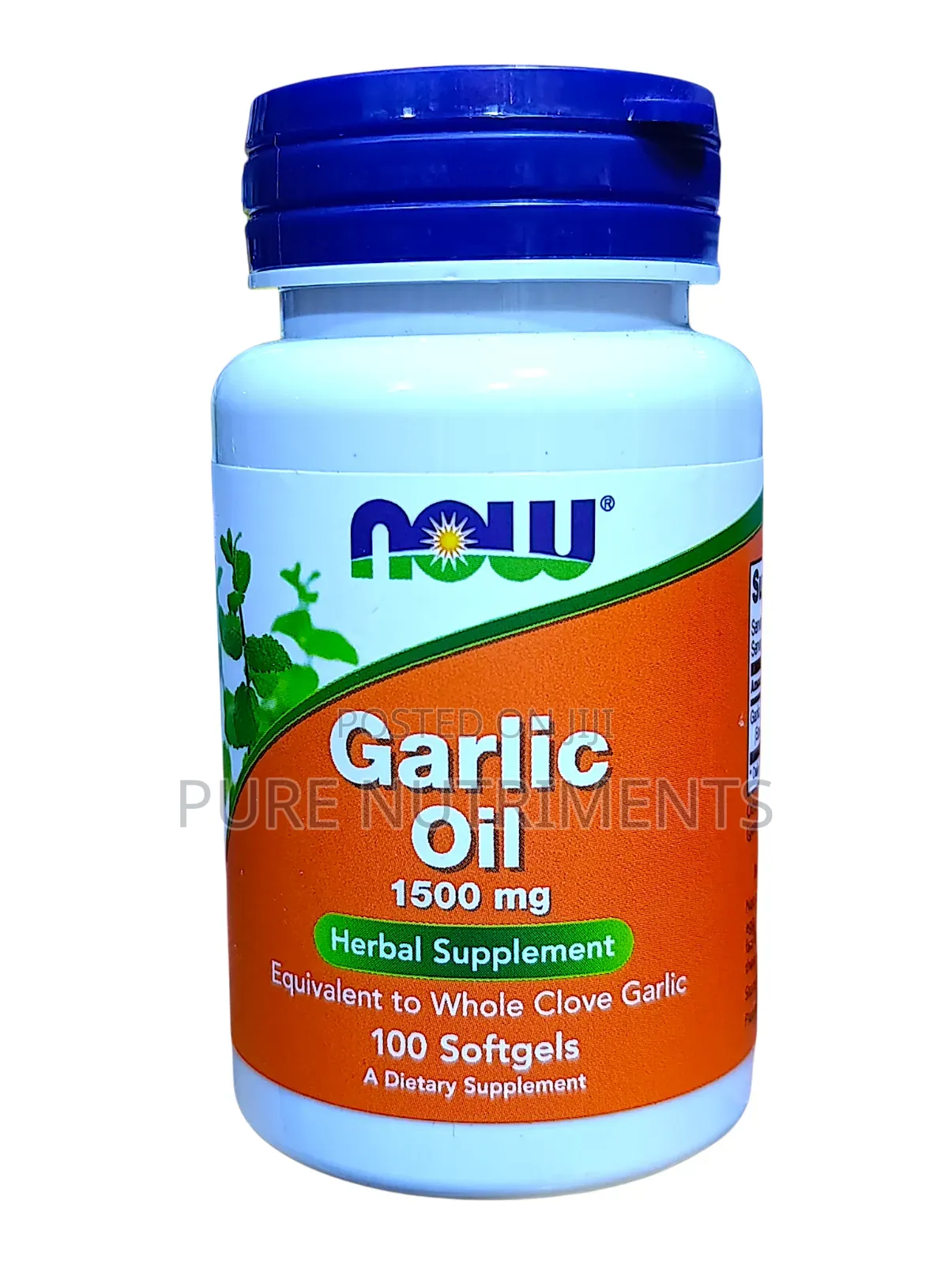 Now Garlic Oil 1500mg 100 Softgels