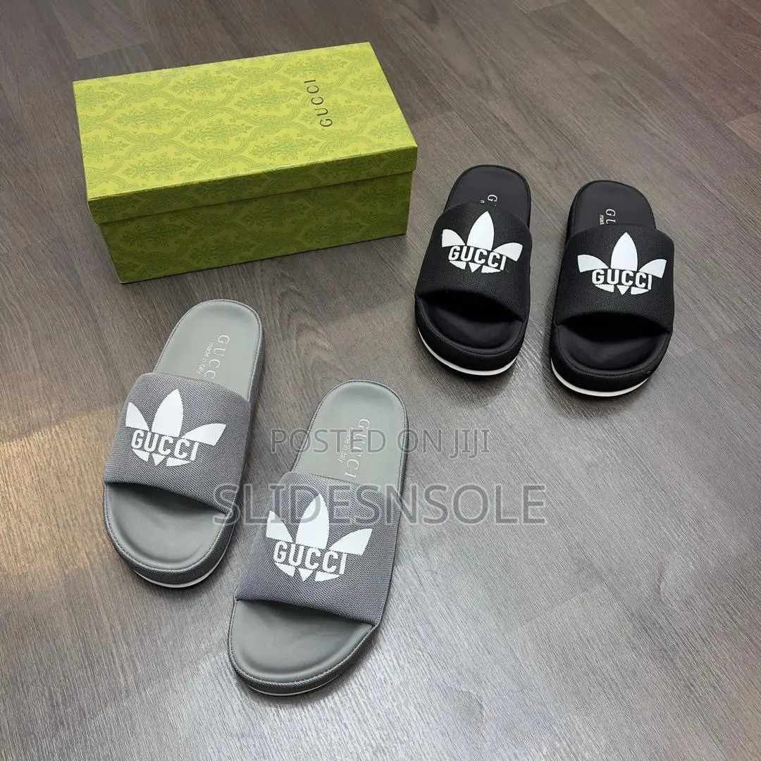 Adidas X Gucci Trefoil Luxury Slides