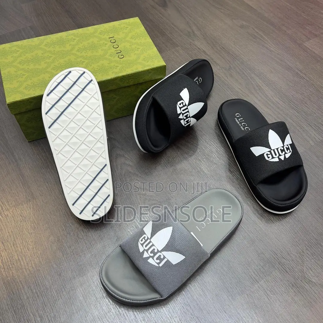 Adidas X Gucci Trefoil Luxury Slides