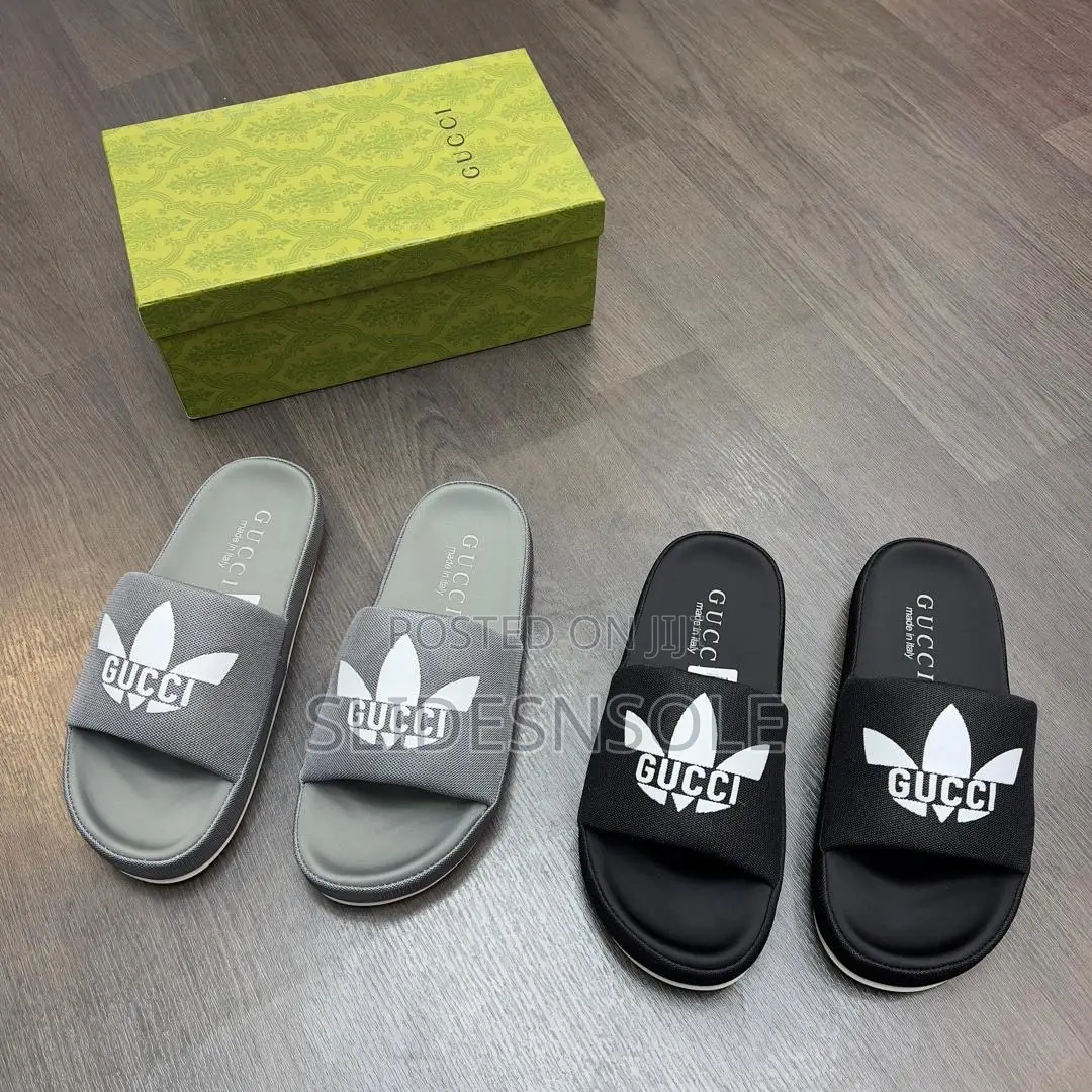 Adidas X Gucci Trefoil Luxury Slides