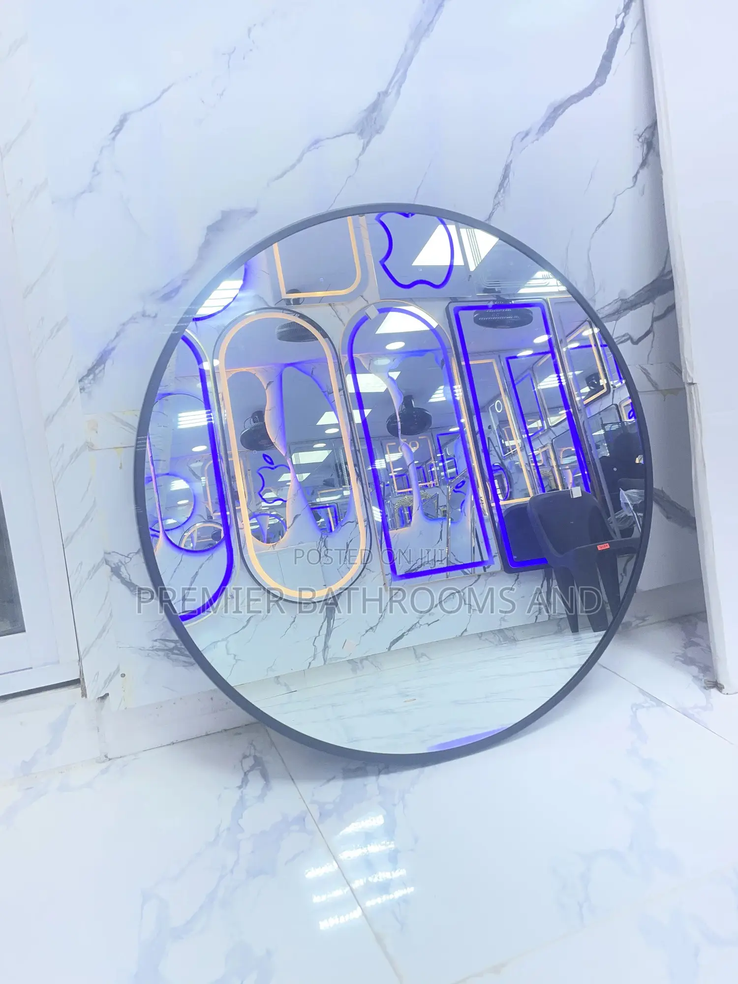 Big Black Frame Mirror 80x80
