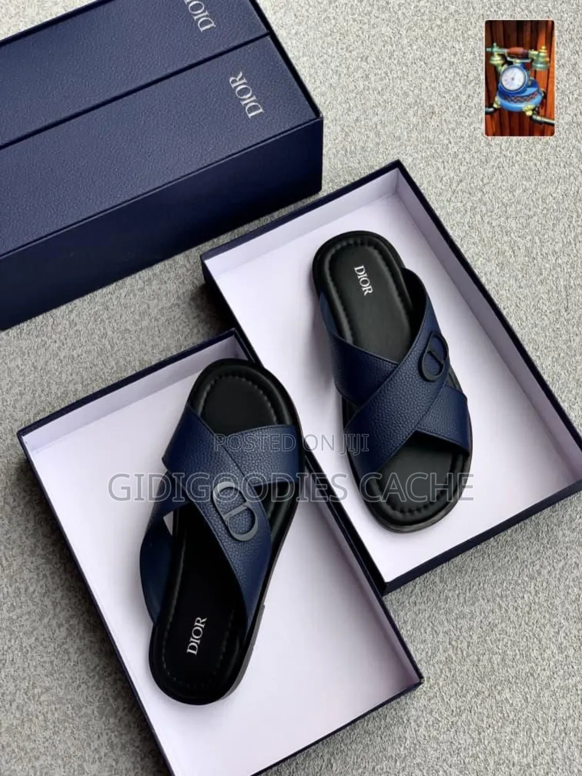 Plain Dior Cross Pam Slippers Size 40-46