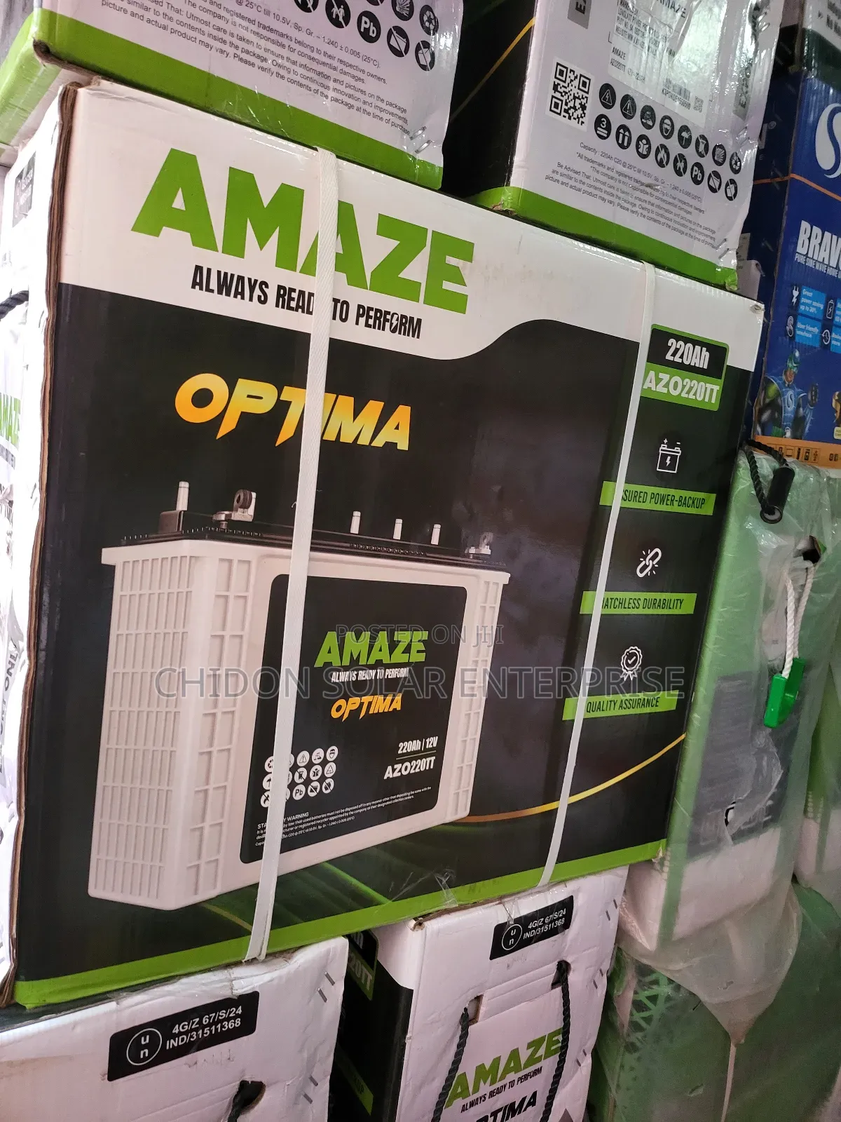 220ah 12v Amaze Tubular Battery