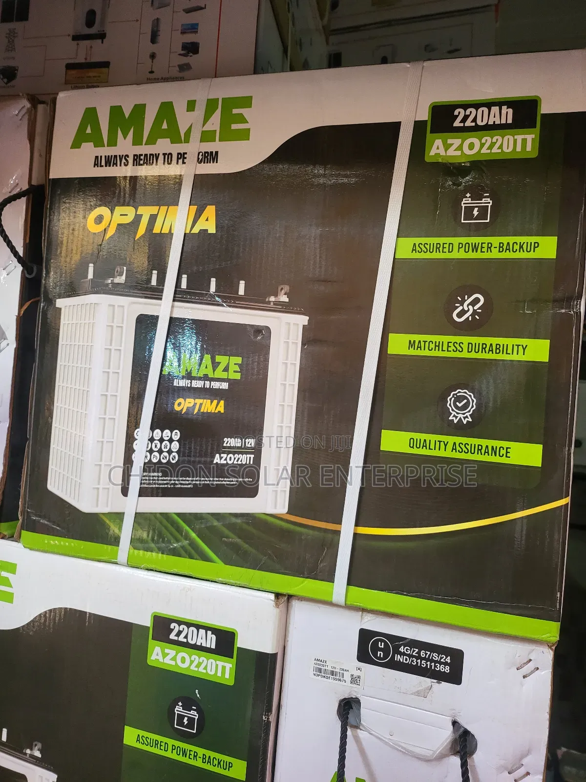 220ah 12v Amaze Tubular Battery